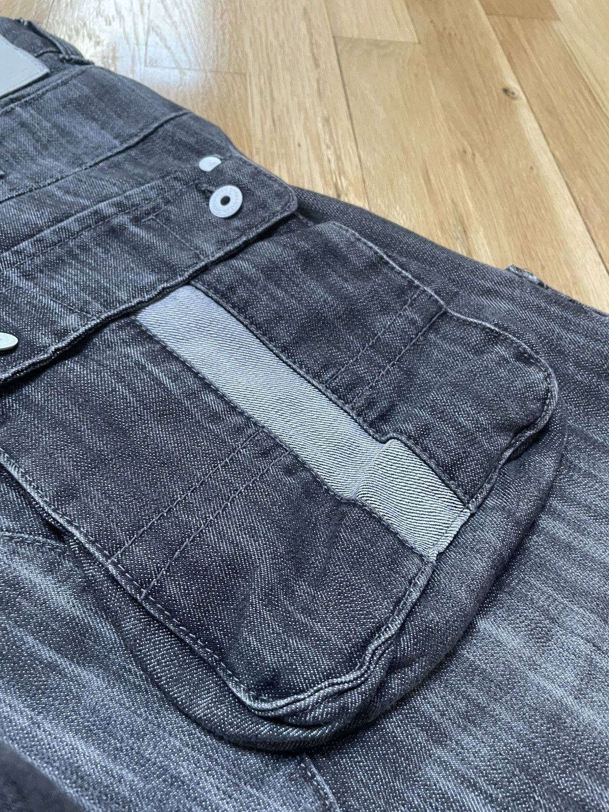 Vintage Grey Faded Jean shorts / jorts Crosshatch Size US 34 / EU 50 - 3 Thumbnail