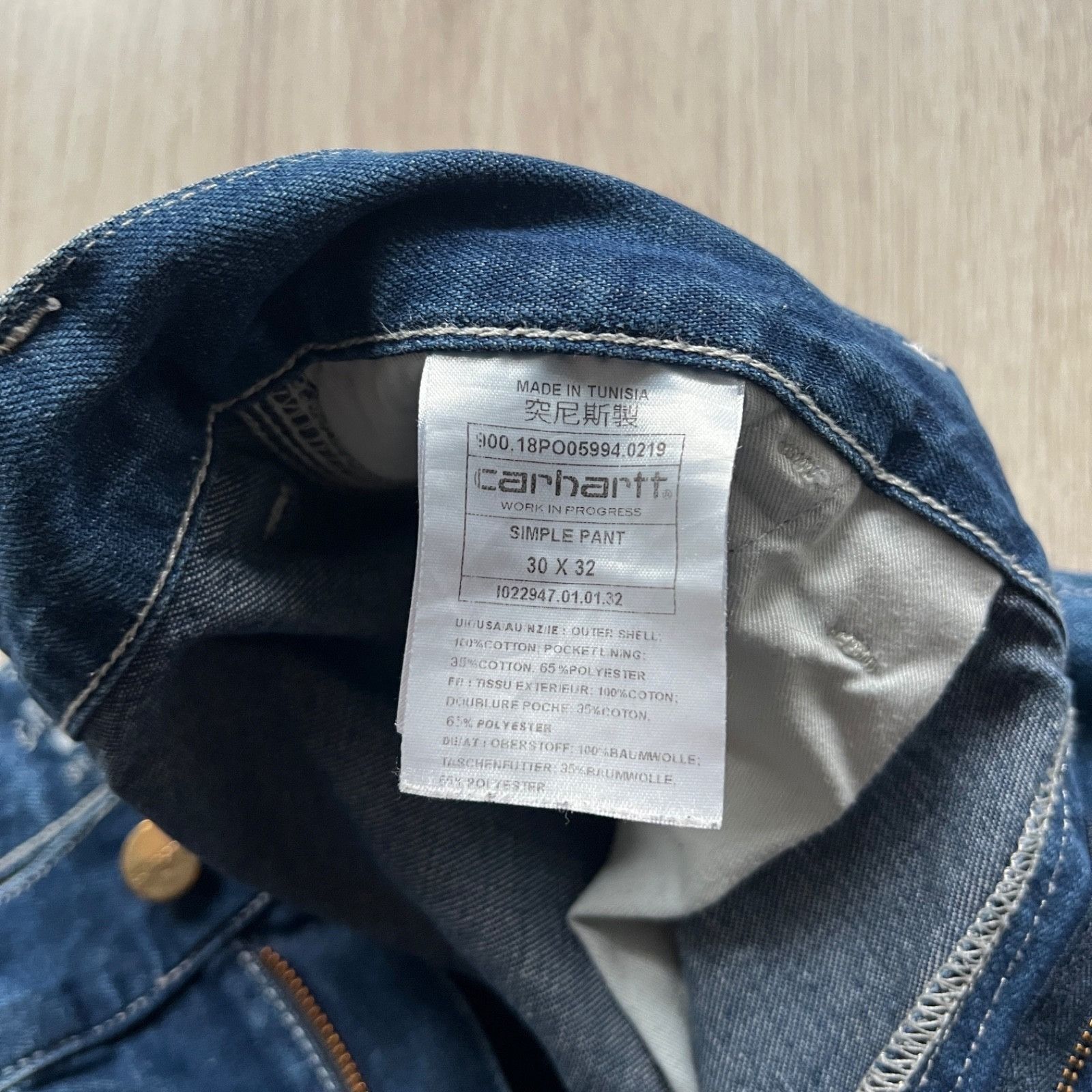 Carhartt Wip Carhartt WIP Simple Pant Denim Work Jeans 9626AC Size US 30 / EU 46 - 6 Thumbnail