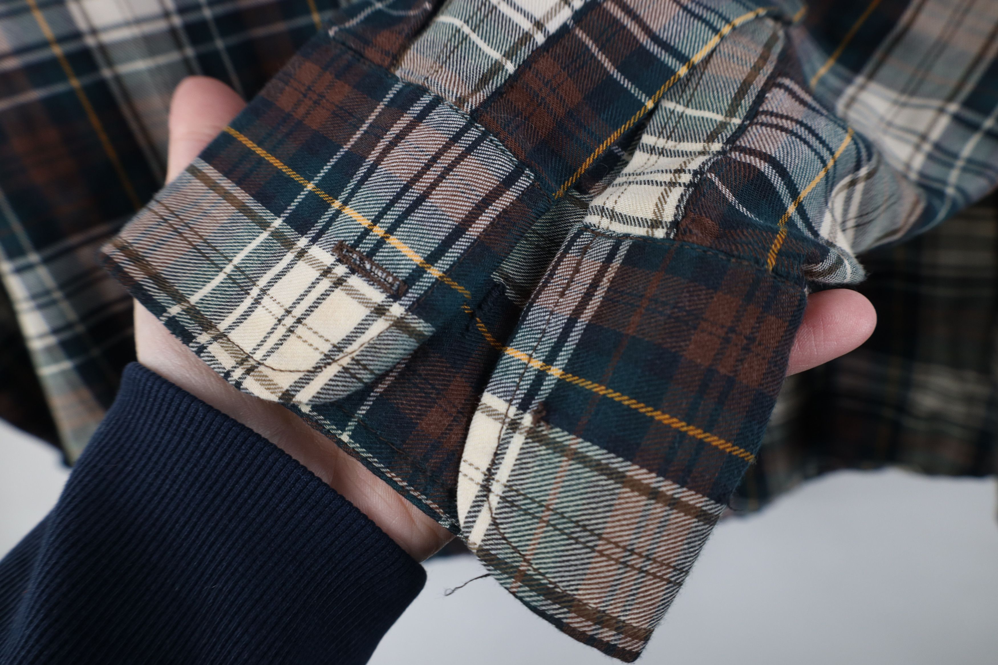 Vintage Vintage 70s Streetwear Flannel Collared Button Shirt Plaid Size US XL / EU 56 / 4 - 4 Thumbnail