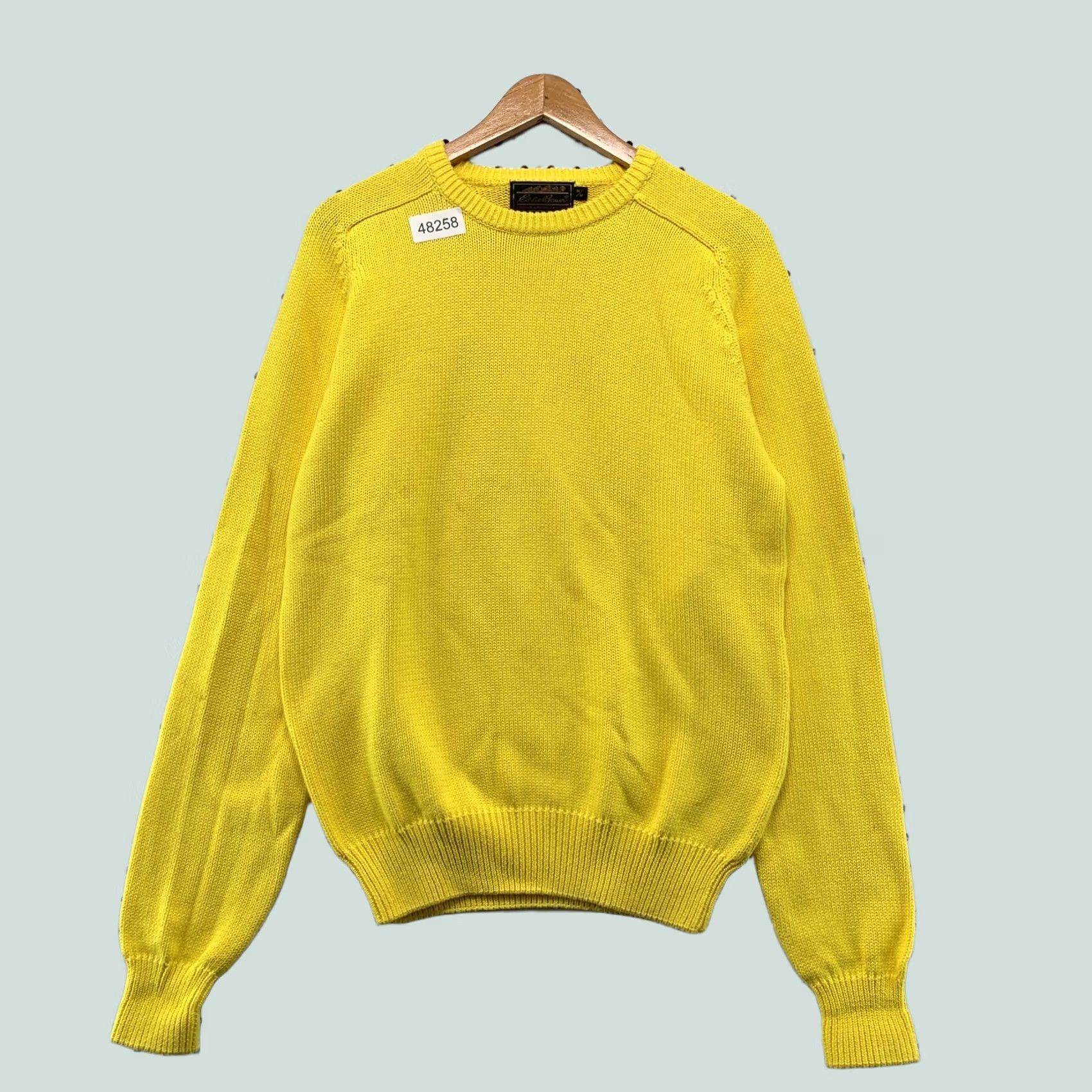 Eddie Bauer Vintage Eddie Bauer Sweater Mens M Yellow 100% Cotton 80s 90s Size US M / EU 48-50 / 2 - 1 Thumbnail