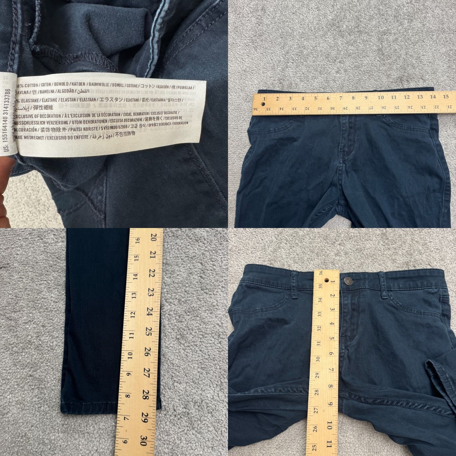 Abercrombie & Fitch Abercrombie & Fitch Pants Women's Chino Skinny Mid Rise 4 Navy Blue 28x29 Adult Regular Blue Size 27" / US 4 / IT 40 - 8 Thumbnail