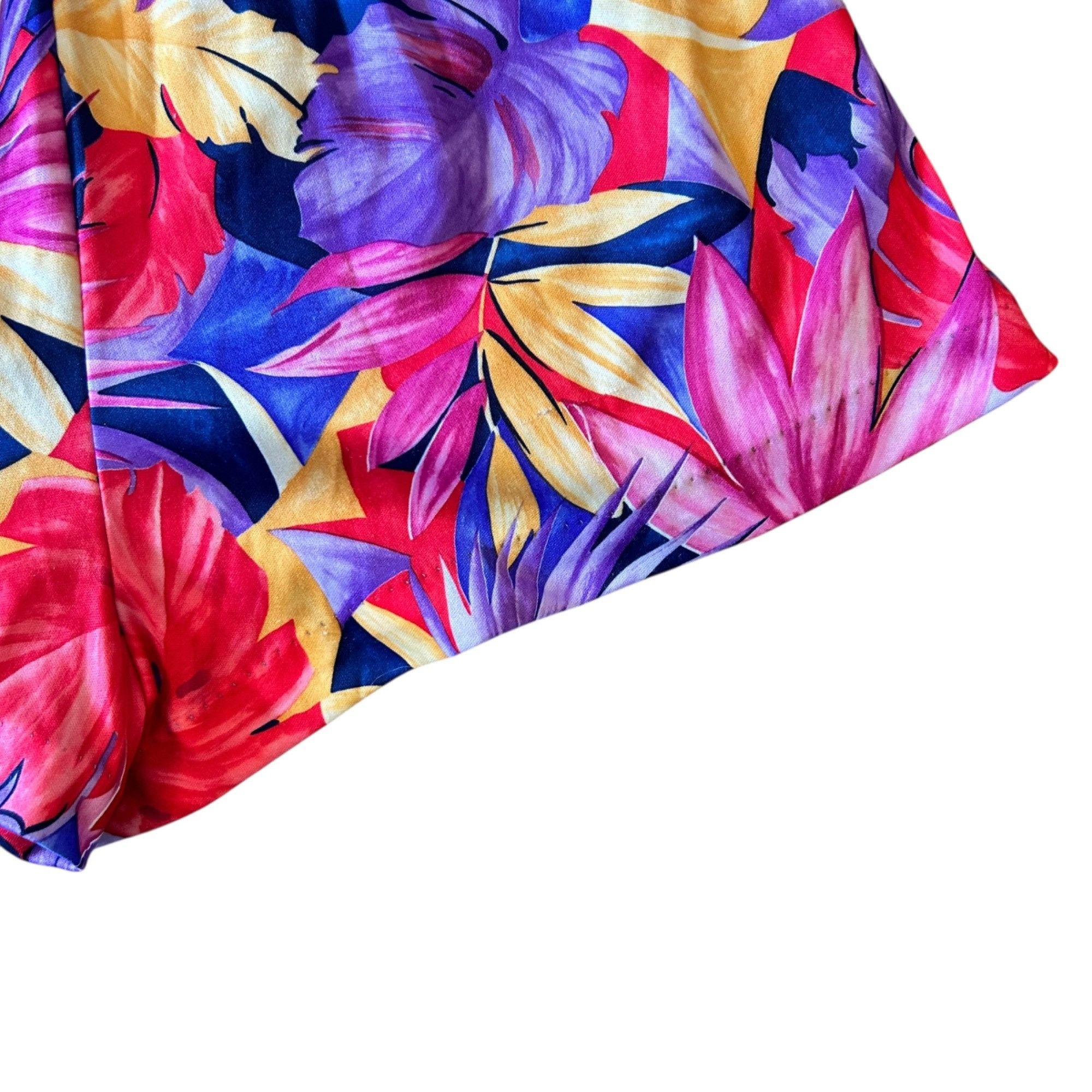 Vintage Vintage Granada Vibrant Tropical Palm Leaf Strapless Romper Size M / US 6-8 / IT 42-44 - 7 Thumbnail