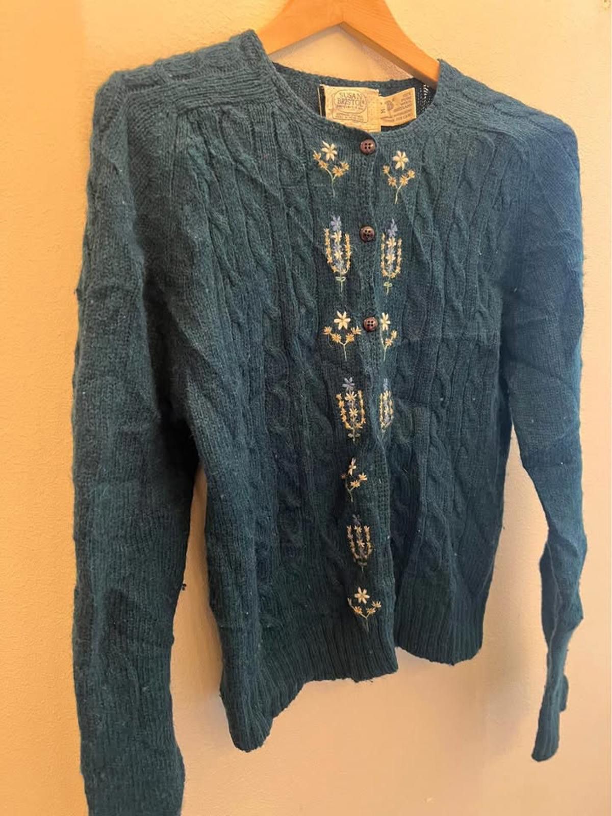 Designer Vintage Susan Bristol Wool Cardigan Sweater - Hong Kong - M Size M / US 6-8 / IT 42-44 - 3 Thumbnail