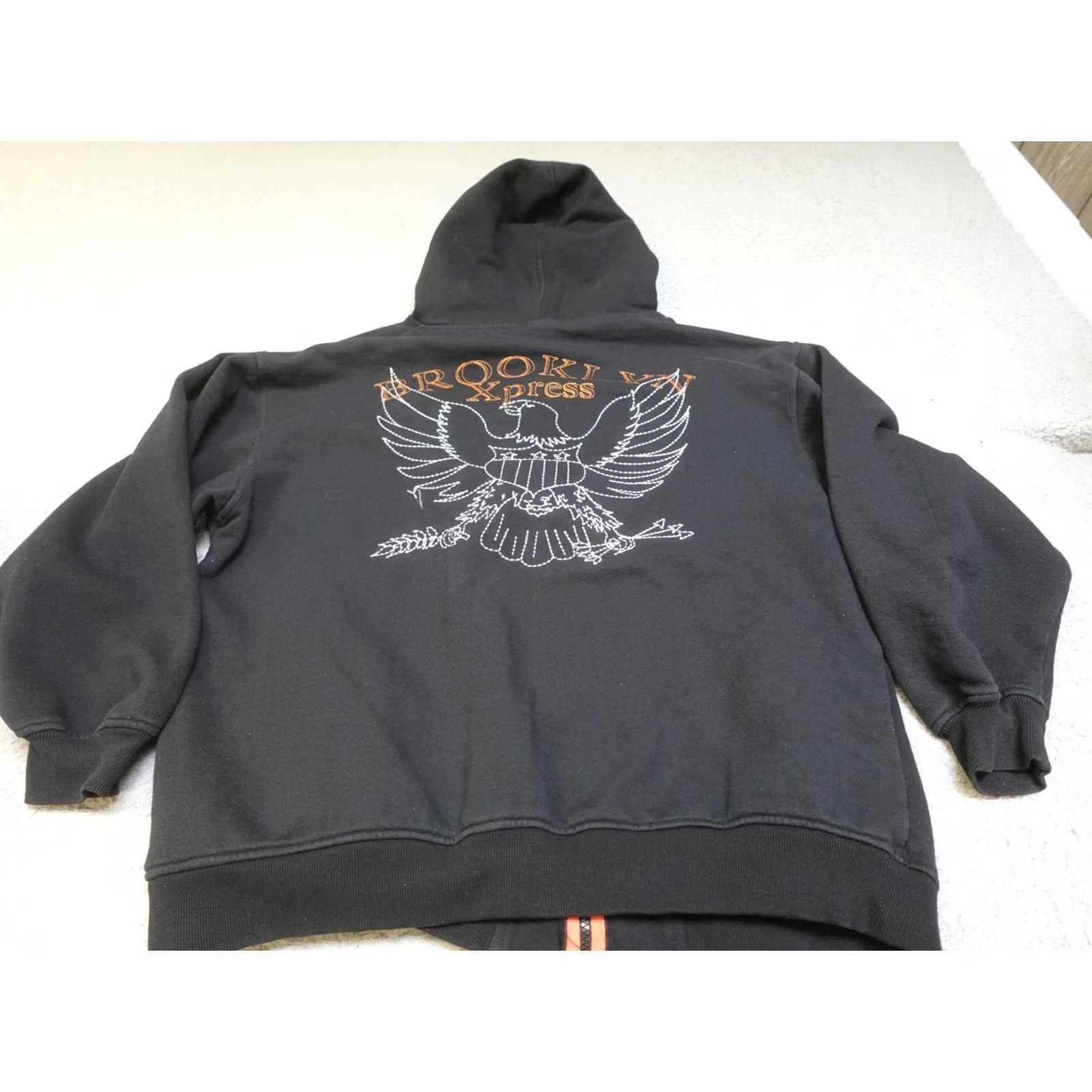 Vintage VINTAGE Brooklyn Xpress Hoodie Mens XL Black Eagle Grunge Gothic Size US XL / EU 56 / 4 - 7 Thumbnail
