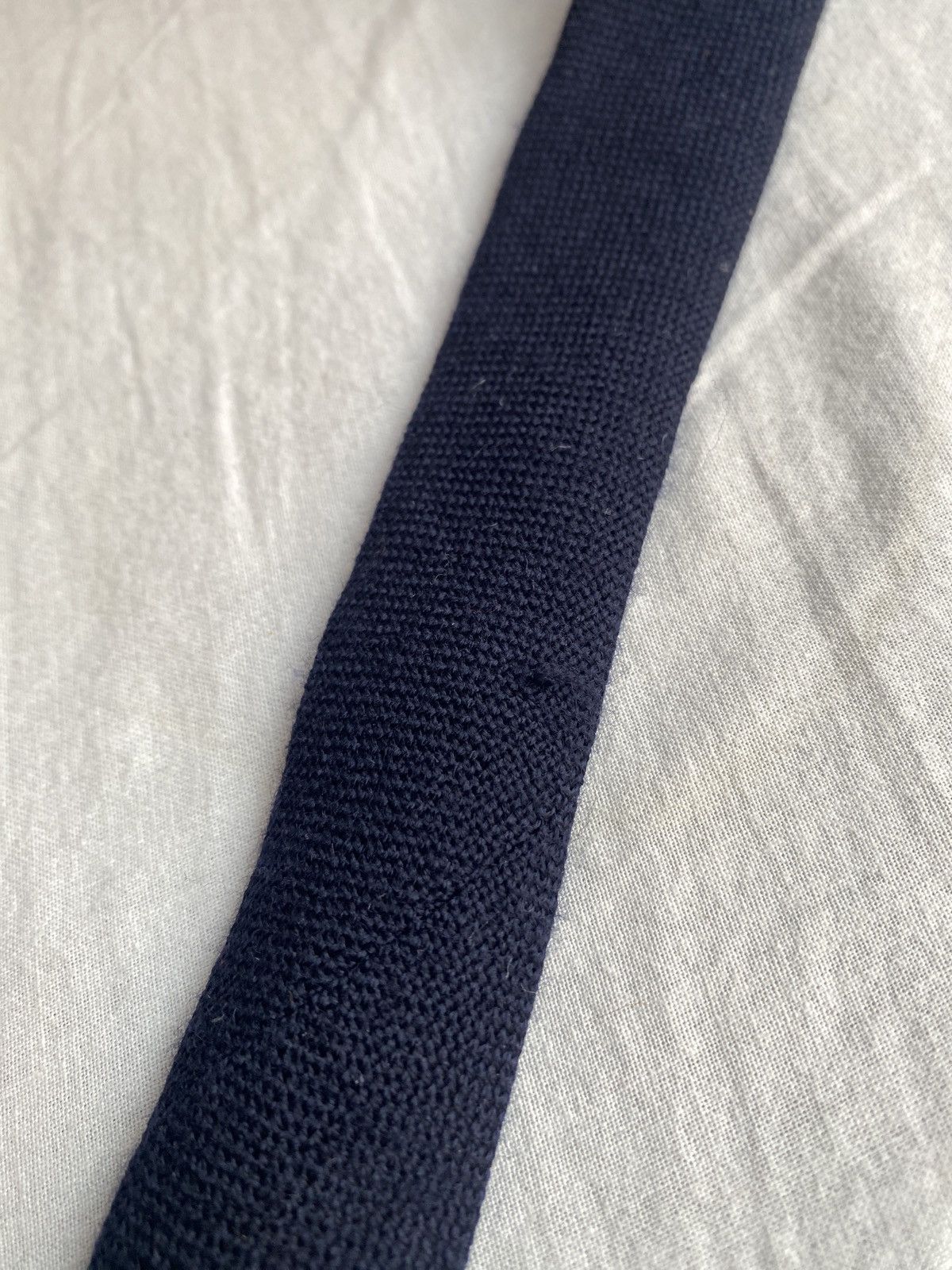 Prada Prada Navy Knit Tie Size ONE SIZE - 3 Thumbnail