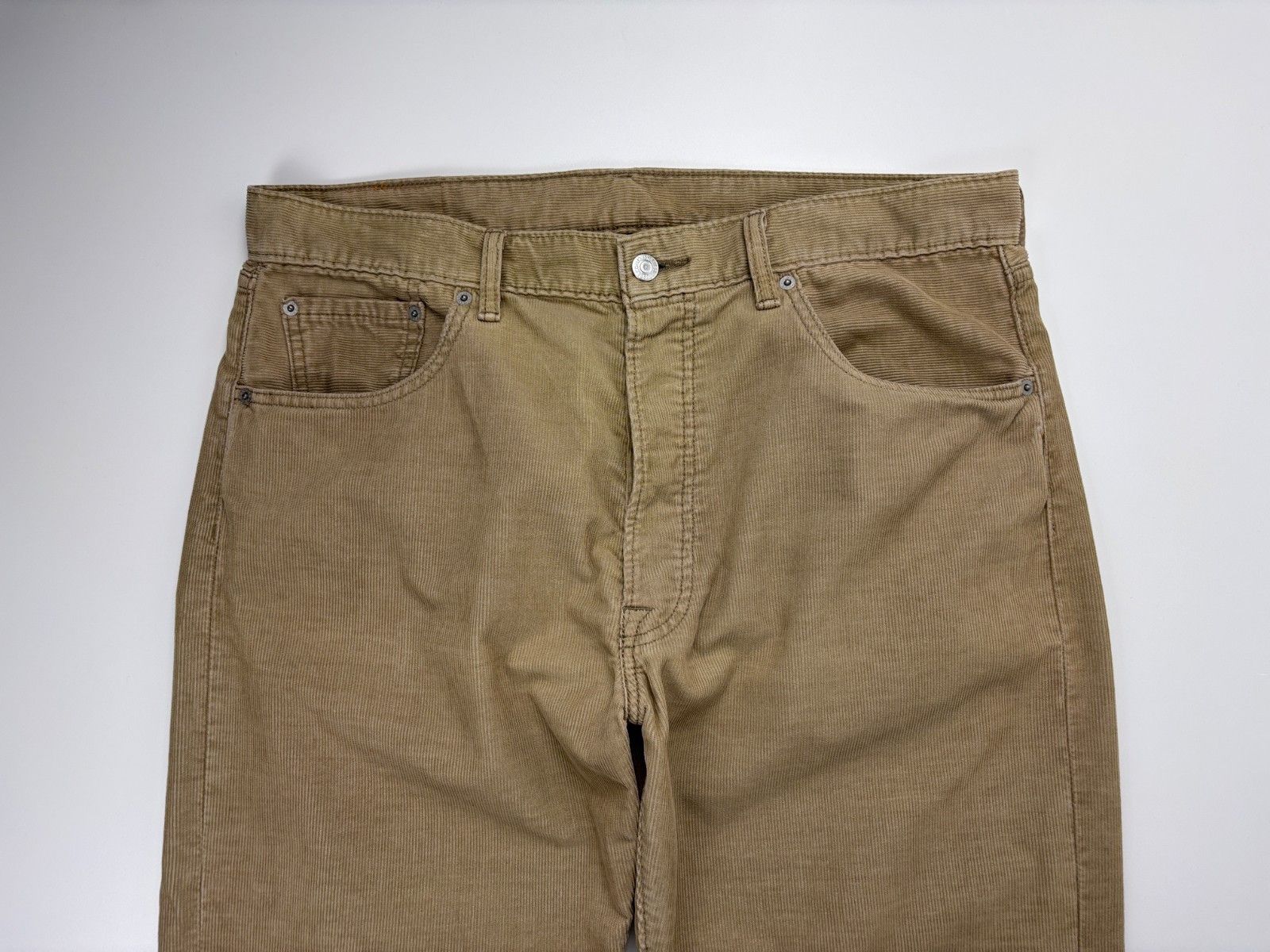 Levi's Mens Levis 401 Button Fly Corduroy Pants White Tab 38x34 Size US 38 / EU 54 - 3 Thumbnail