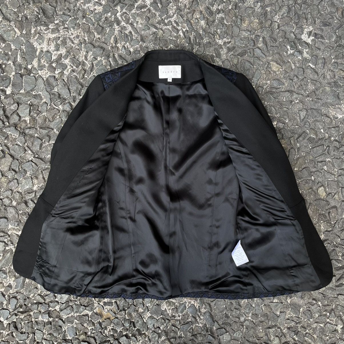 Sandro Sandro Geometric Panel Tuxedo Jacket Size XS / US 0-2 / IT 36-38 - 10 Thumbnail