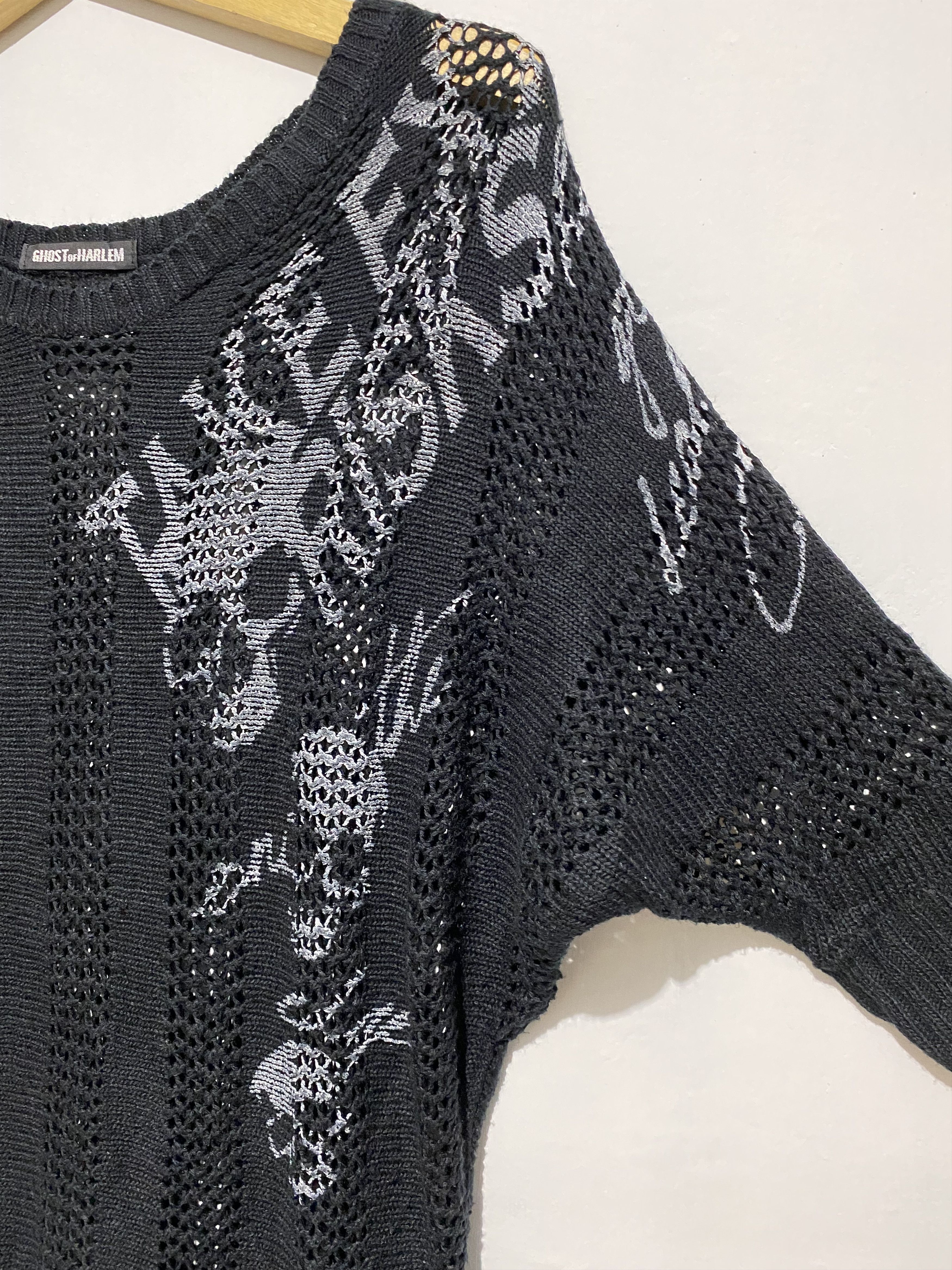 Le Grande Bleu (L.G.B.) × Vintage × Yasuyuki Ishii Japanese GHOST Of HARLEM Fishnet knit ifsixwasnine style Size US L / EU 52-54 / 3 - 5 Thumbnail