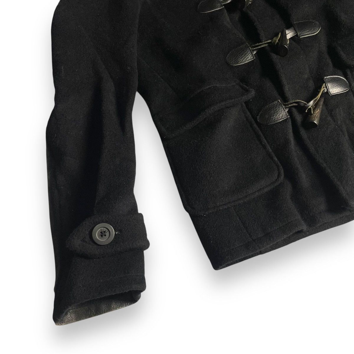 Jun Takahashi 🇯🇵 JUN MEN PUNK GOTHIC WOOL + LEATHER DUFFLE JACKET Size US M / EU 48-50 / 2 - 4 Thumbnail