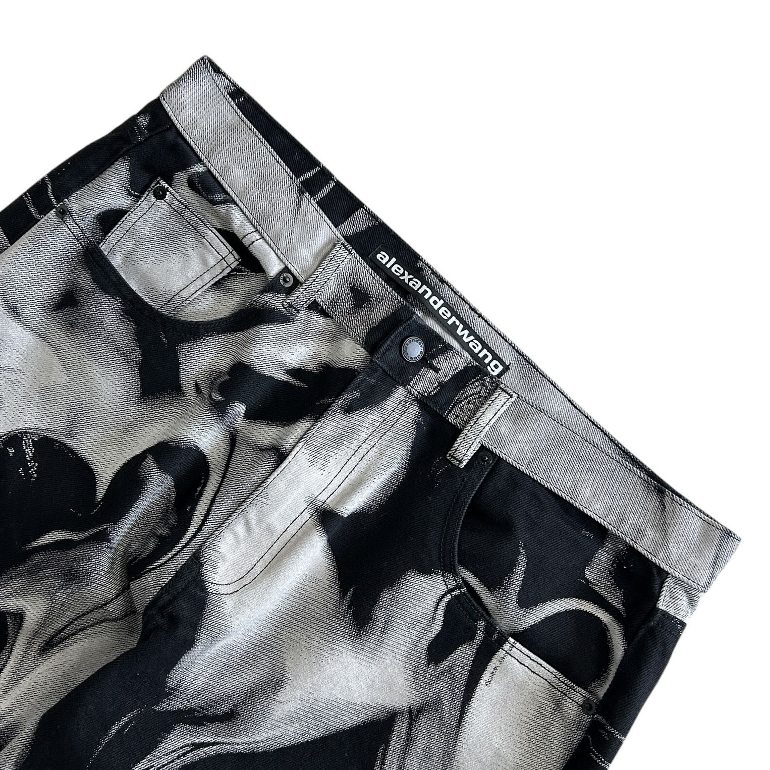 Alexander Wang Alexander Wang Smoke Print Heart Black Denim Jeans Size US 36 / EU 52 - 5 Thumbnail