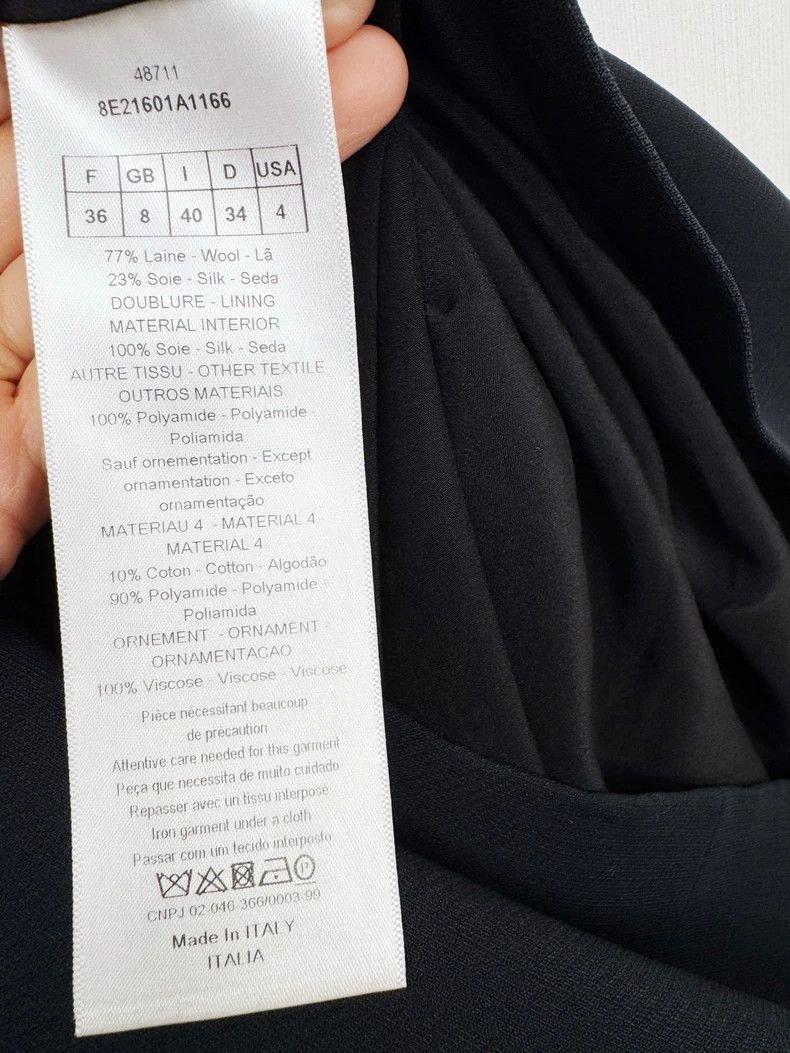 Dior Dior Wool Silk Dress with Lace Collar-2505 Size L / US 10 / IT 46 - 5 Thumbnail