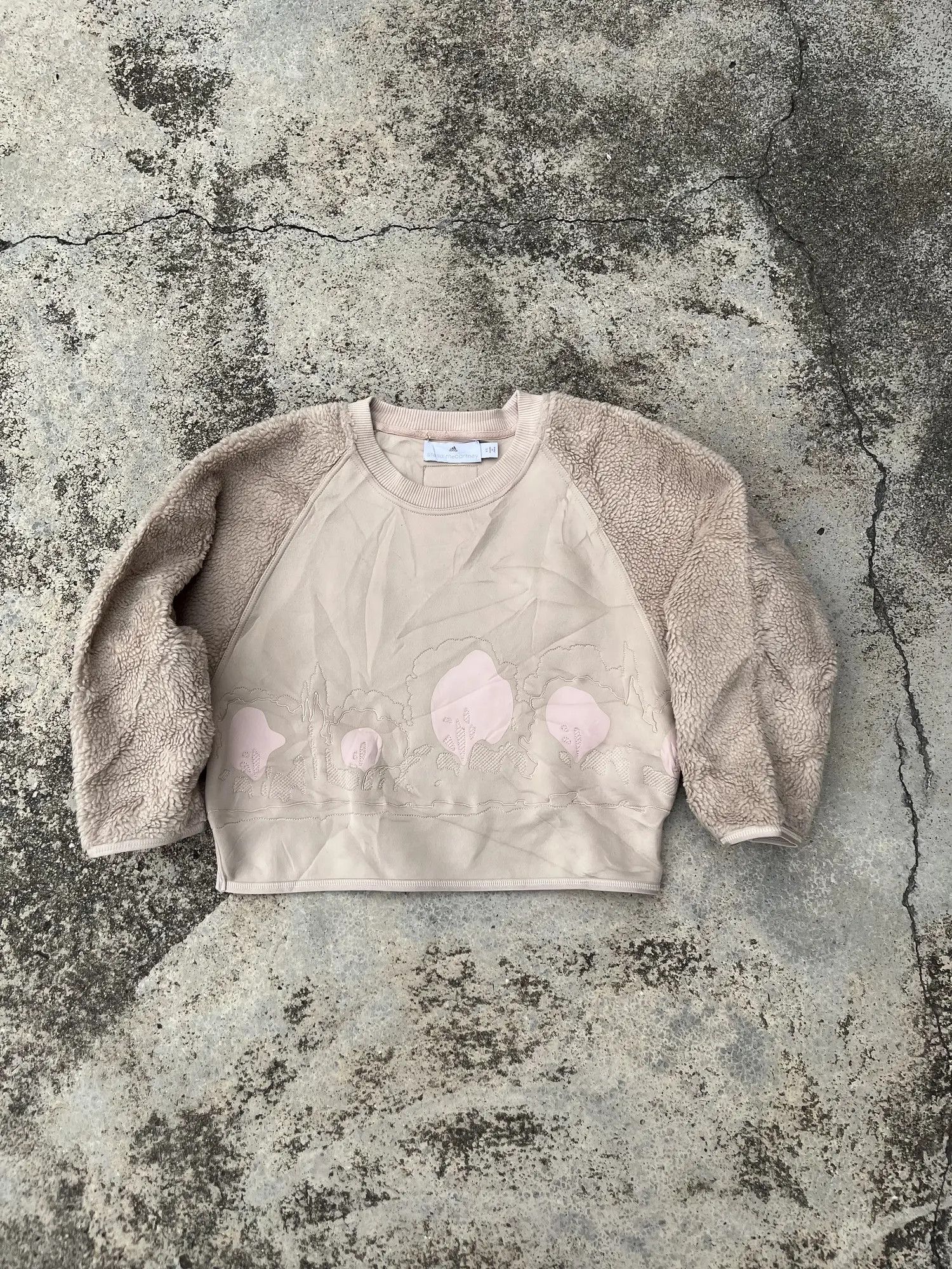 Adidas × Stella McCartney Adidas Cropped Fleece Crew Neck Size US XS / EU 42 / 0 - 3 Thumbnail