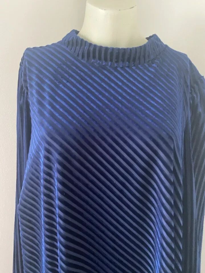 Other Zizzi Ladies Party Dress Velvet Blue Size M Sk2414 Size M / US 6-8 / IT 42-44 - 2 Thumbnail