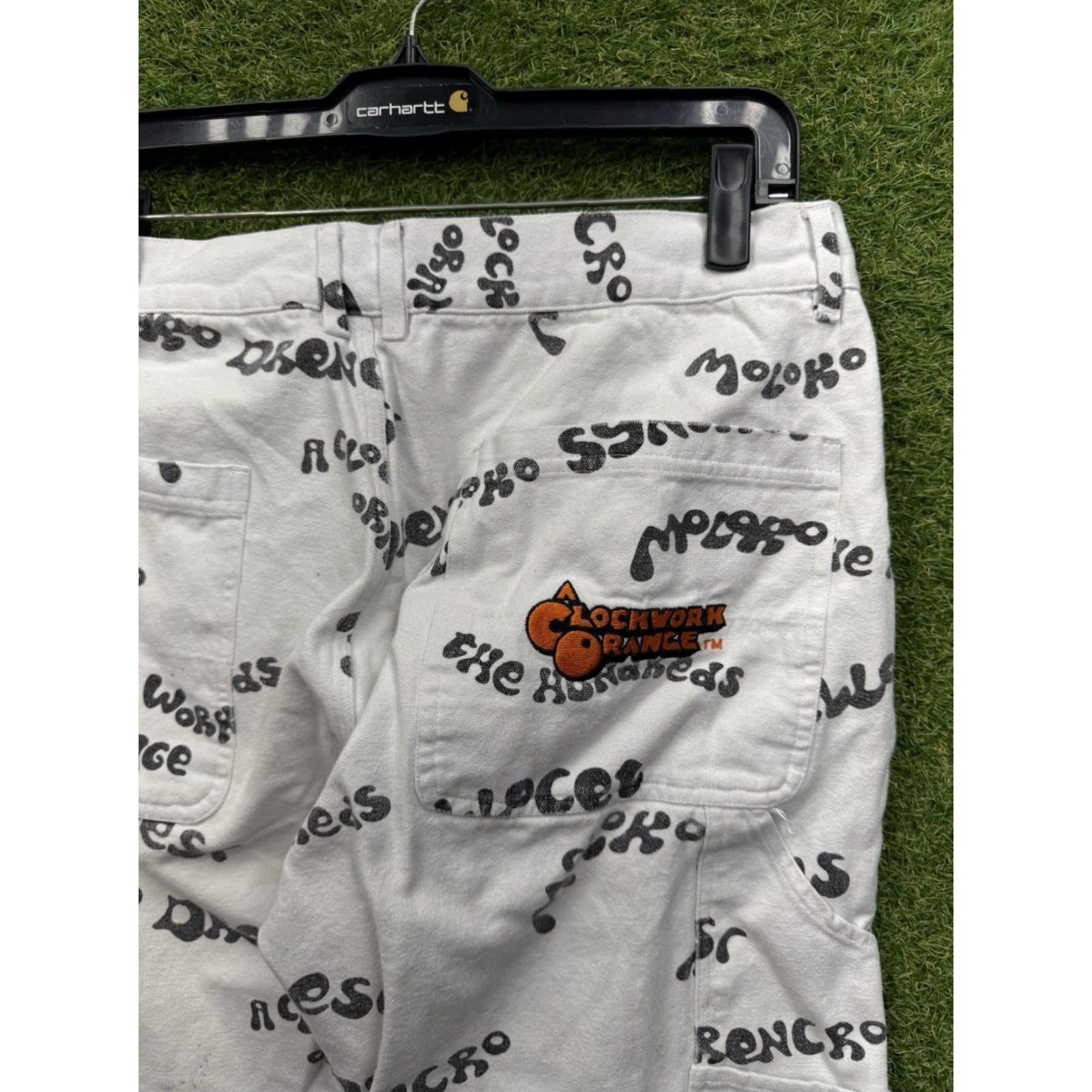 The Hundreds VINTAGE The Hundreds Clockwork Orange Pants Mens 34 Carpenter y2k White Cotton Regular Straight 28 Inseam Grunge Pants 34 Mens Size US 34 / EU 50 - 5 Thumbnail
