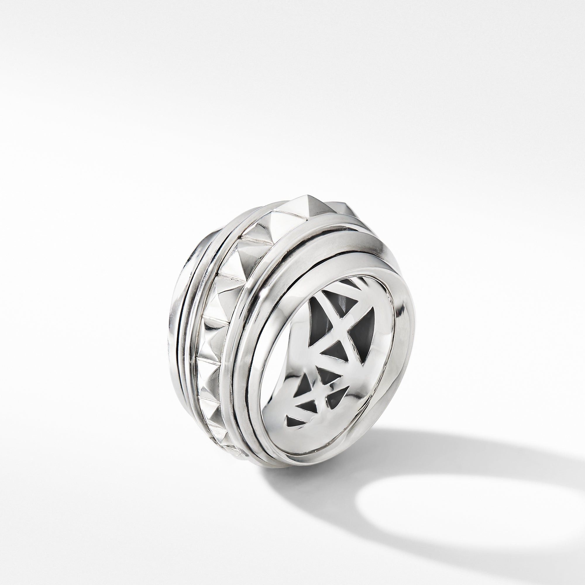 David Yurman o1w1db10325 Modern Pyramid Ring in Sterling Silver Size ONE SIZE - 1 Thumbnail