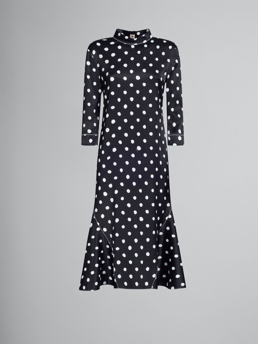 Marni o1w1db10824 Satin Dress in Black Size XL / US 12-14 / IT 48-50 - 1 Thumbnail