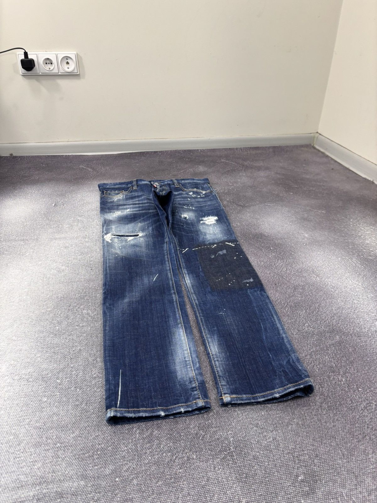 Dsquared2 Dsquared2 Women’s Distressed Painted Blue Denim Jeans Size 30" / US 8 / IT 44 - 3 Thumbnail