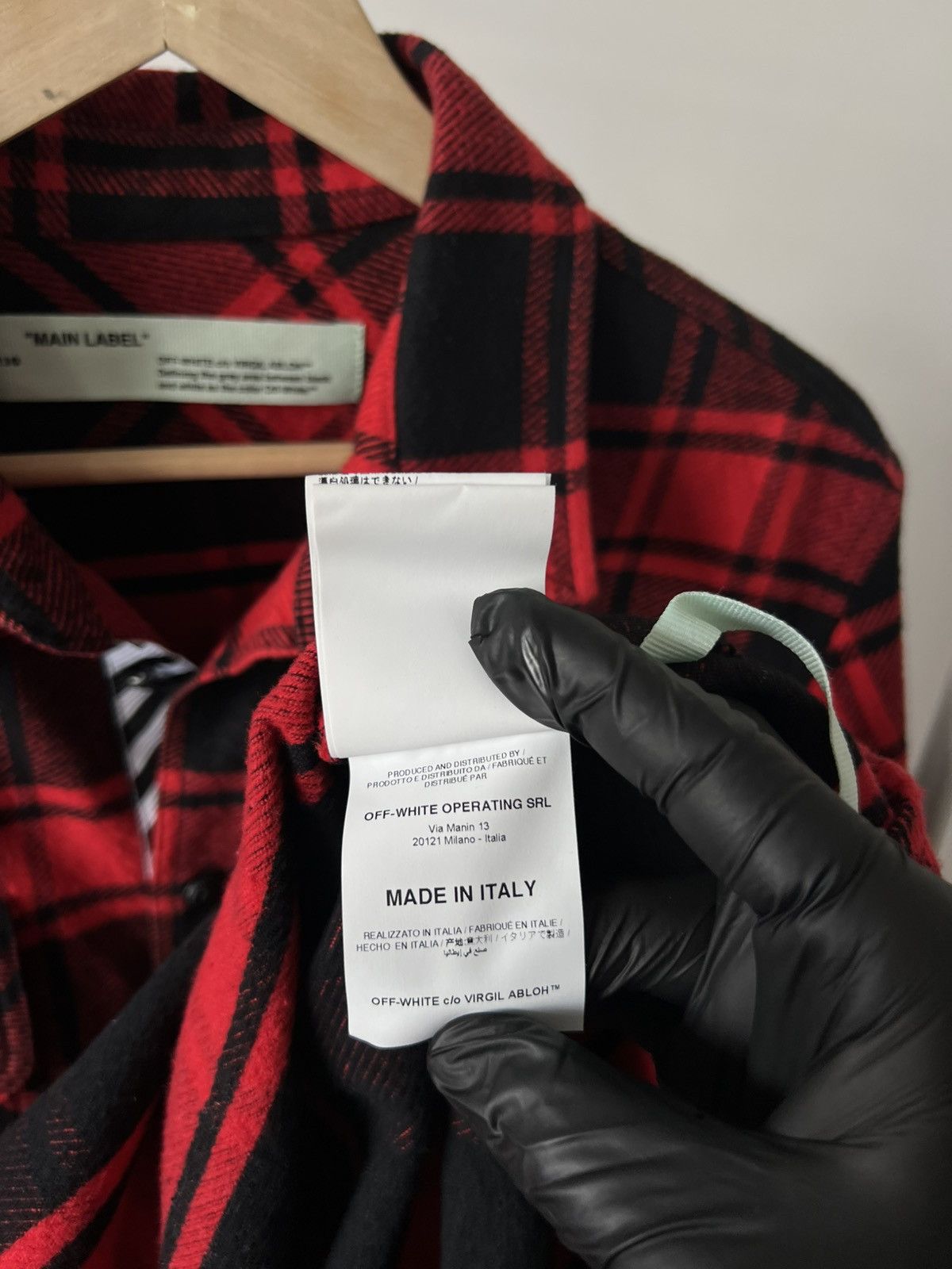 Off-White Off-White Red and Black Flannel Quote Shirt Luxury Size US M / EU 48-50 / 2 - 16 Thumbnail