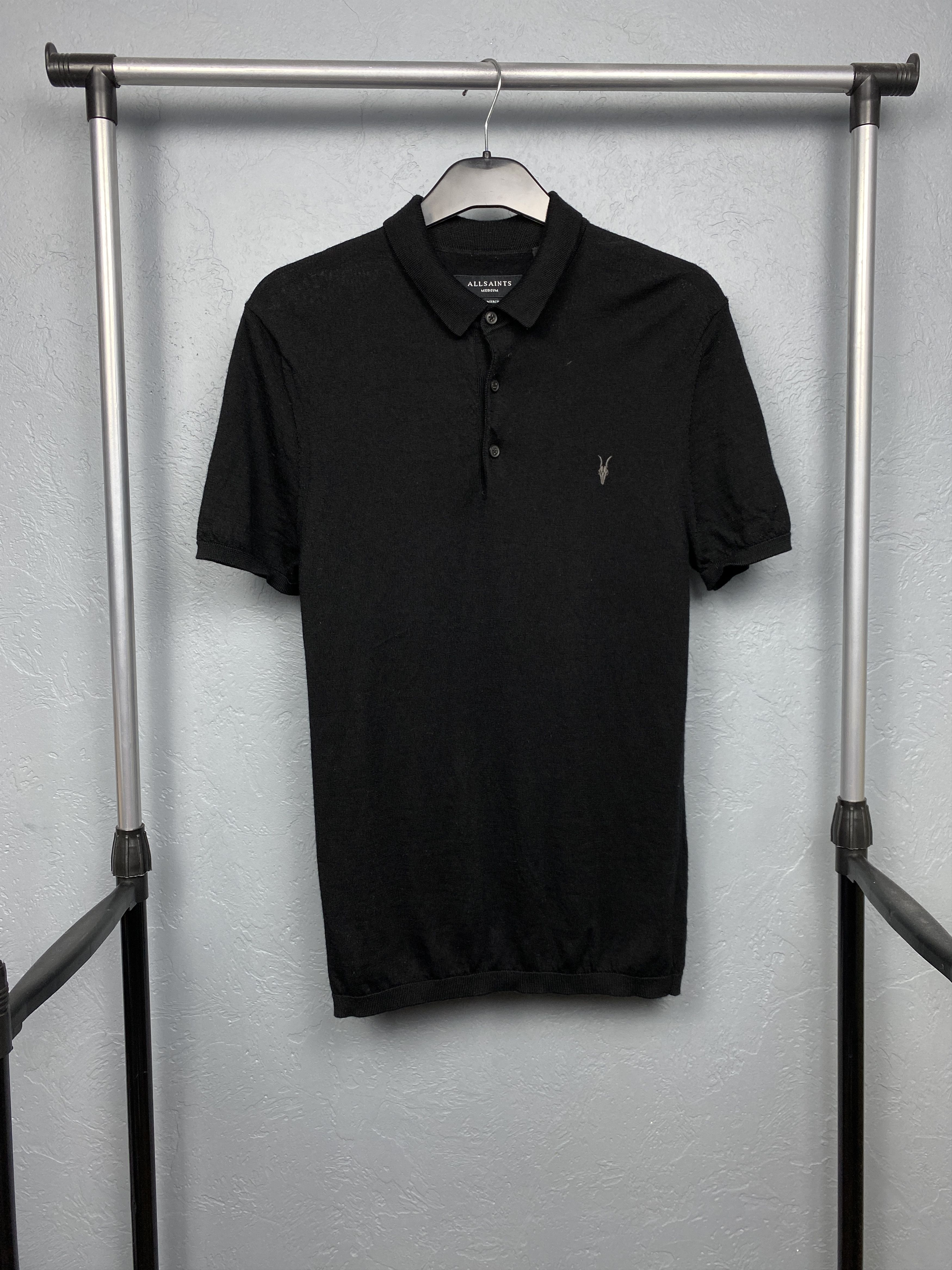 Allsaints Allsaints Vintage Mens Mode Merino Wool Polo Shirt Size US M / EU 48-50 / 2 - 1 Thumbnail