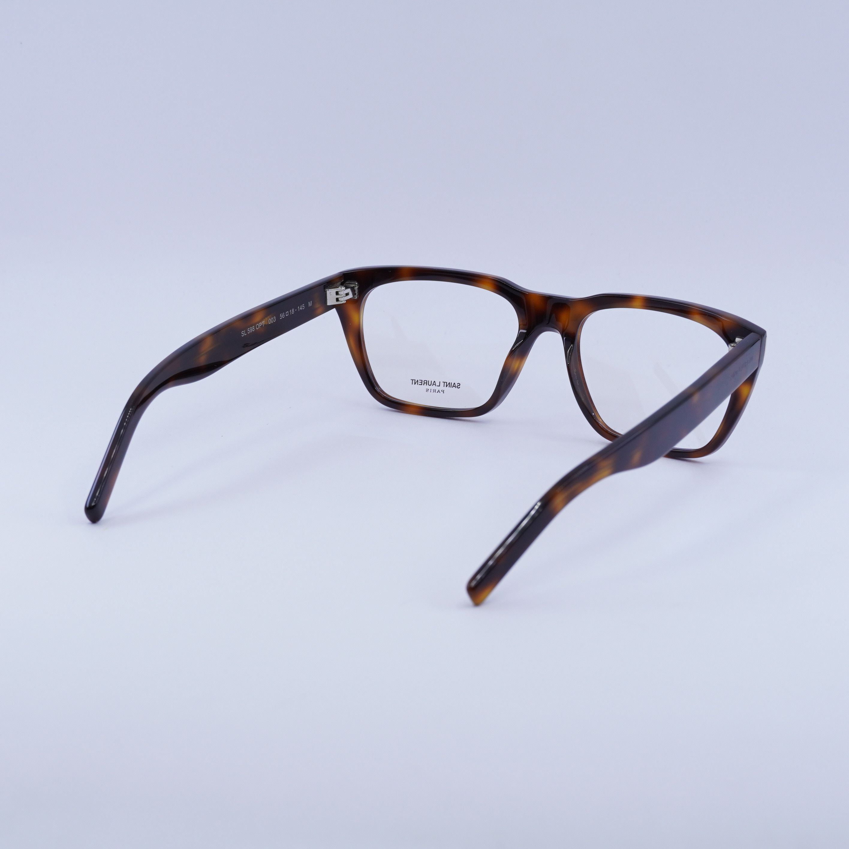Saint Laurent Paris Saint Laurent SL598OPT 003 Eyeglasses Havana 56mm Rectangle Size ONE SIZE - 6 Thumbnail