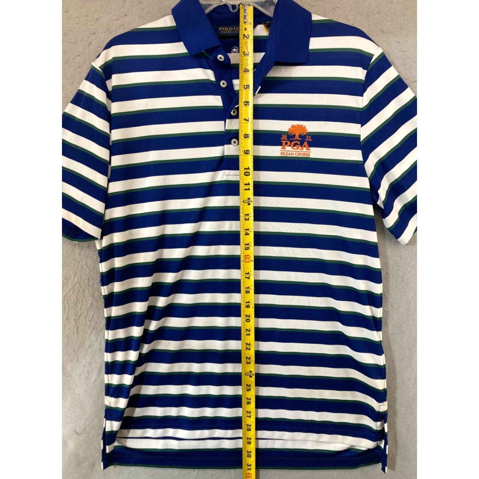 Ralph Lauren Polo Golf Polo Shirt Polo Golf Blue Striped Shirt M Adult Mens 2021 Golf Classic Sports Size US M / EU 48-50 / 2 - 3 Thumbnail