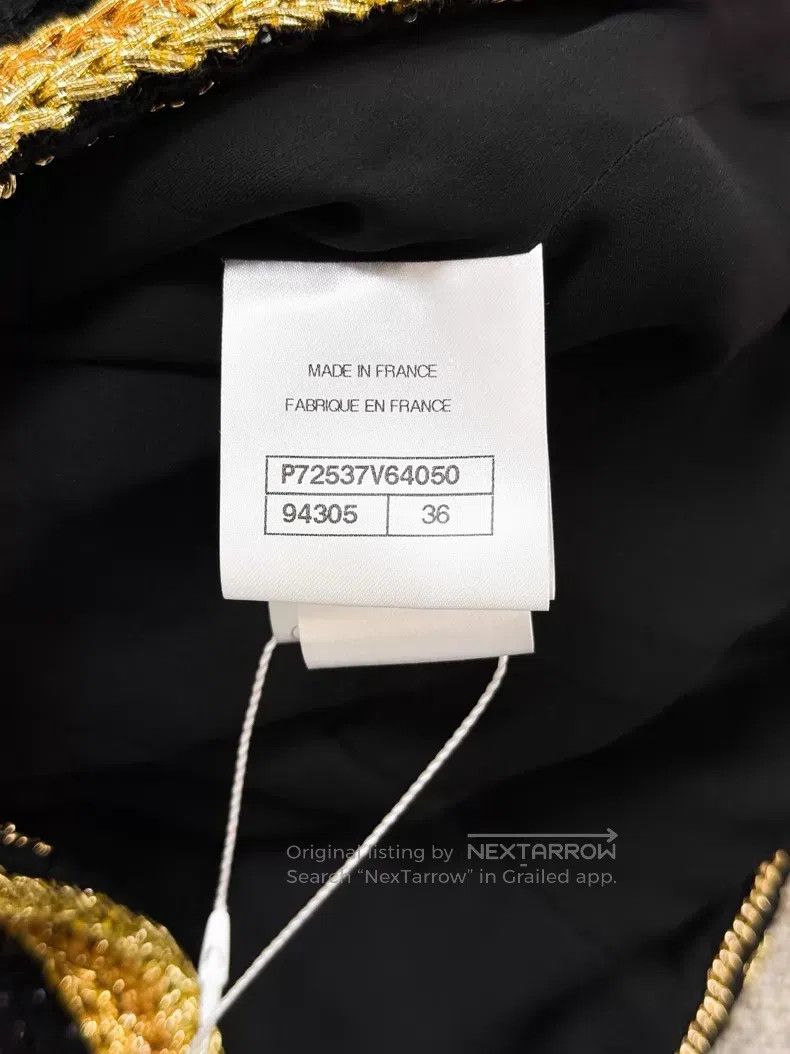 Chanel Chanel Sequined gold rolled edge soft tweed long-sleeved j Size XS / US 0-2 / IT 36-38 - 6 Thumbnail