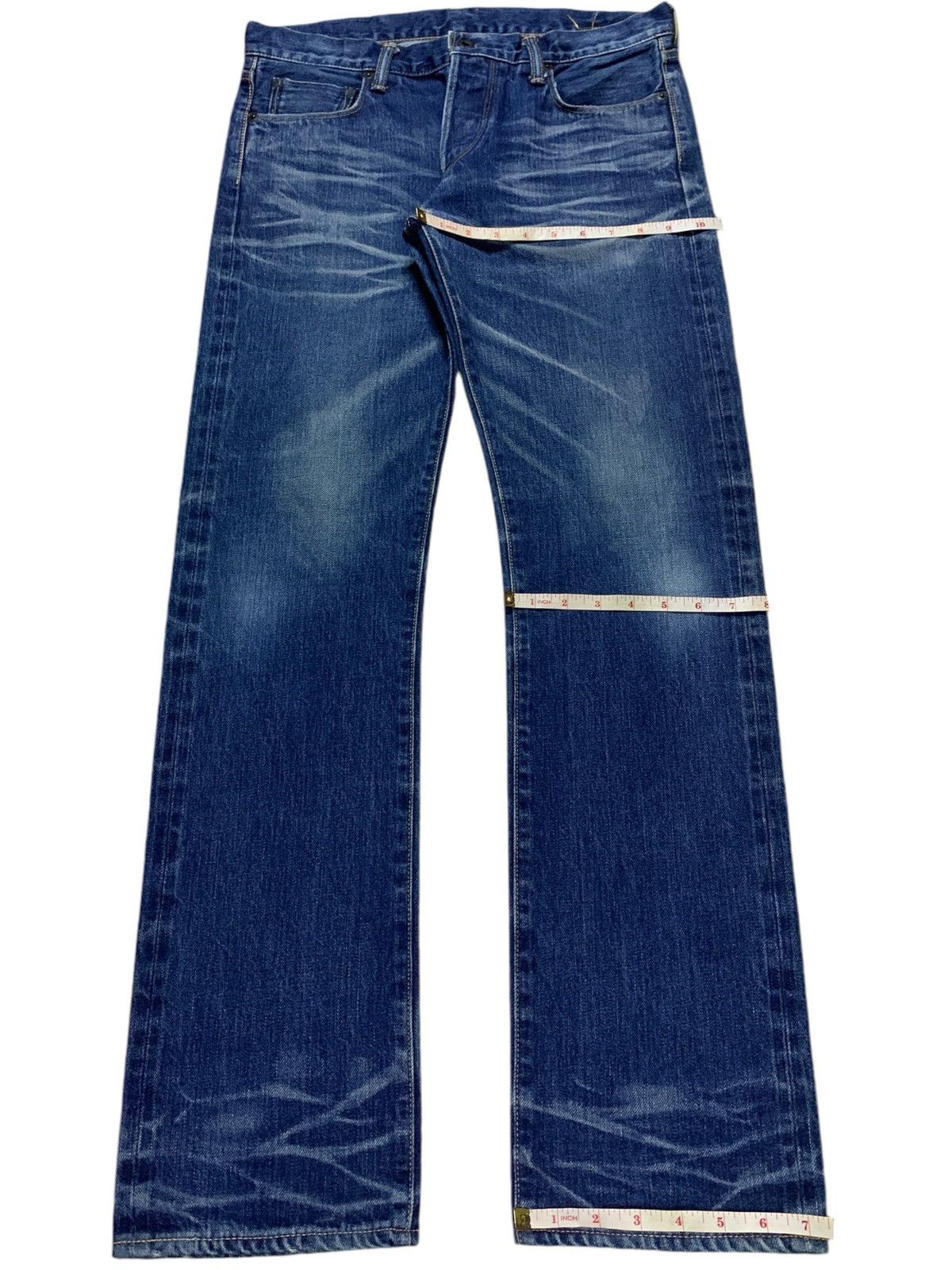 KURO Vintage Japanese Kuro Mud Wash Selvedge Jeans Size US 33 - 14 Thumbnail