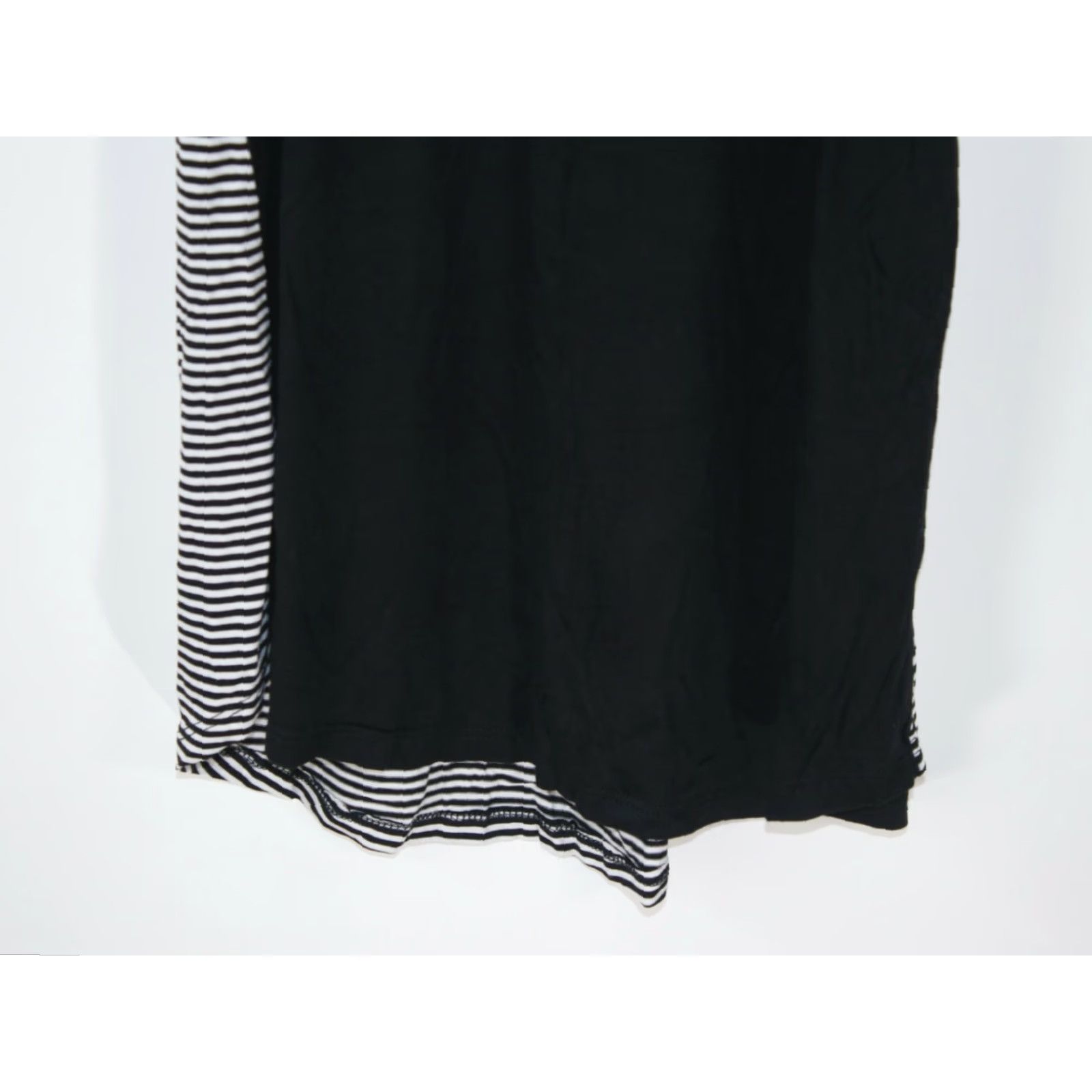 Vintage Curvy Couture Womens Striped Sleeveless Sleep Tank Shirt Size Small Black Size S / US 4 / IT 40 - 4 Thumbnail