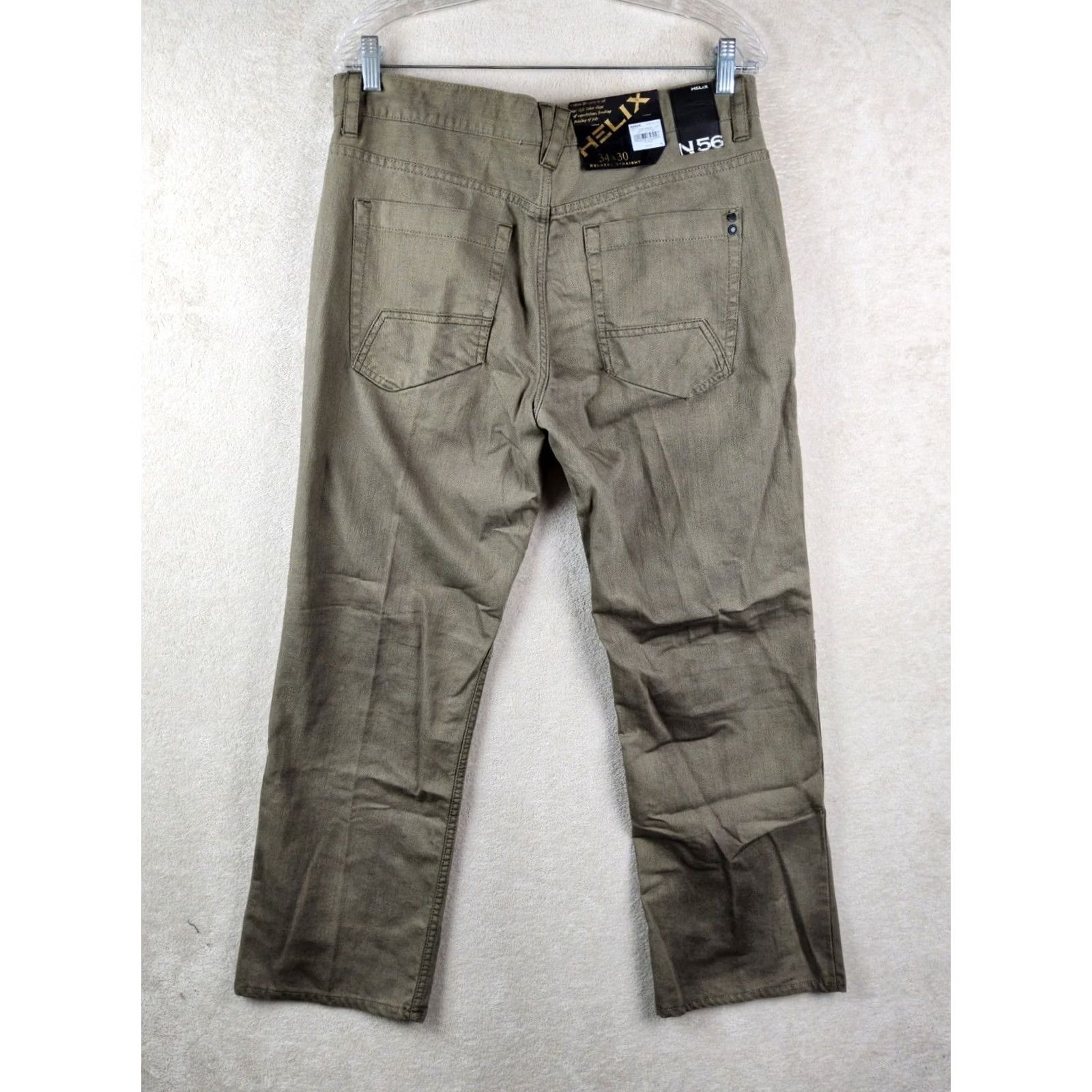 Denime Helix N56 Men’s Relaxed Straight Brown Denim Jeans 34x30 Jeans Regular 5-Pocket Belt Loops Cotton Denim Mens Black? Size US 34 / EU 50 - 6 Thumbnail