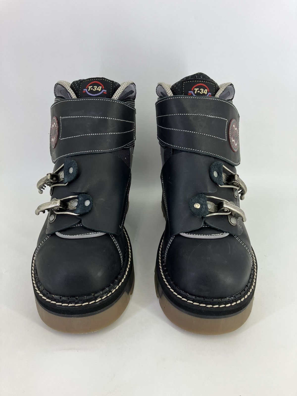 Vintage T34Nifty genuine leather chunky platform boots 90s00s Size US 11 / EU 44 - 3 Thumbnail