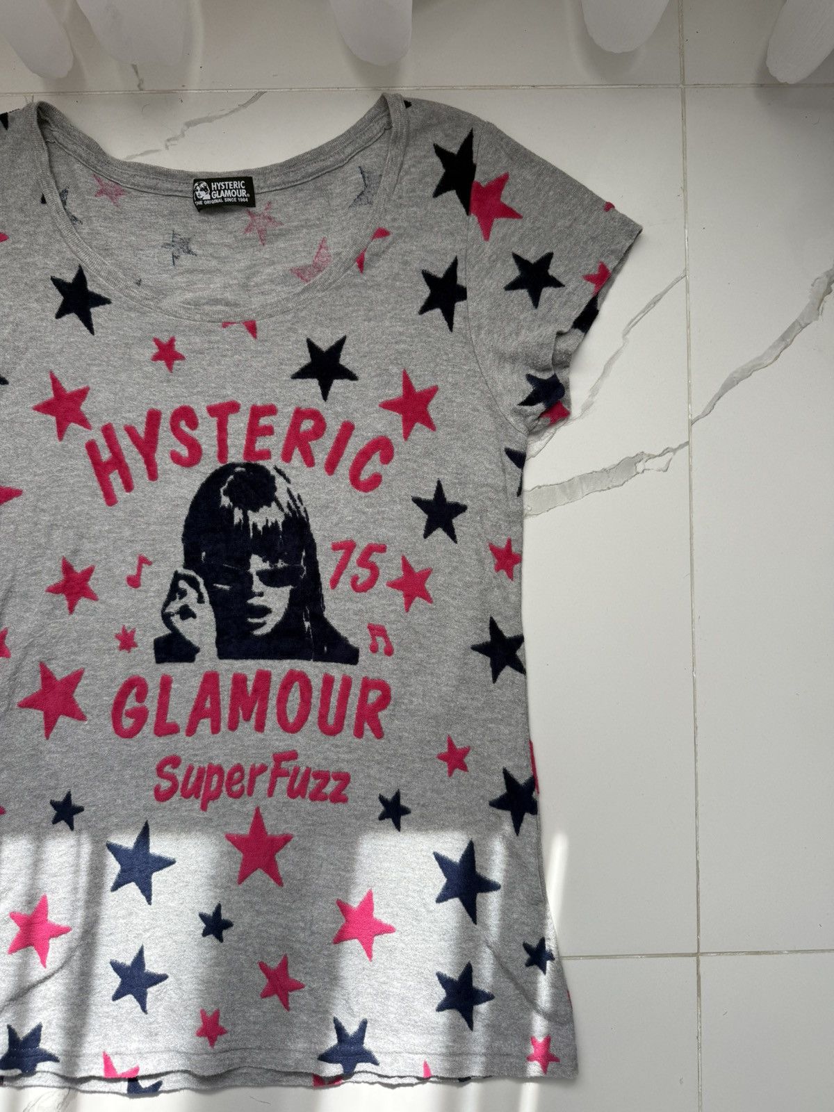 Hysteric Glamour HYSTERIC GLAMOUR SUPER FUZZ RARE STAR 75 Y2K TEE VINTAGE Size S / US 4 / IT 40 - 4 Thumbnail