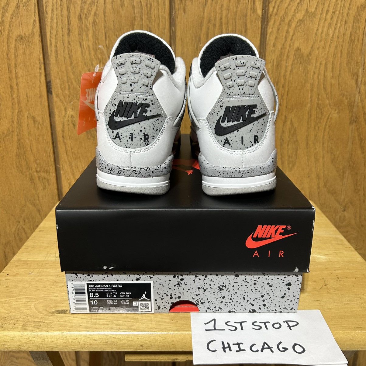 Nike Air Jordan 4 Retro OG White Cement 2025 Mens 8.5 FV5029-100 Size US 8.5 / EU 41-42 - 5 Thumbnail