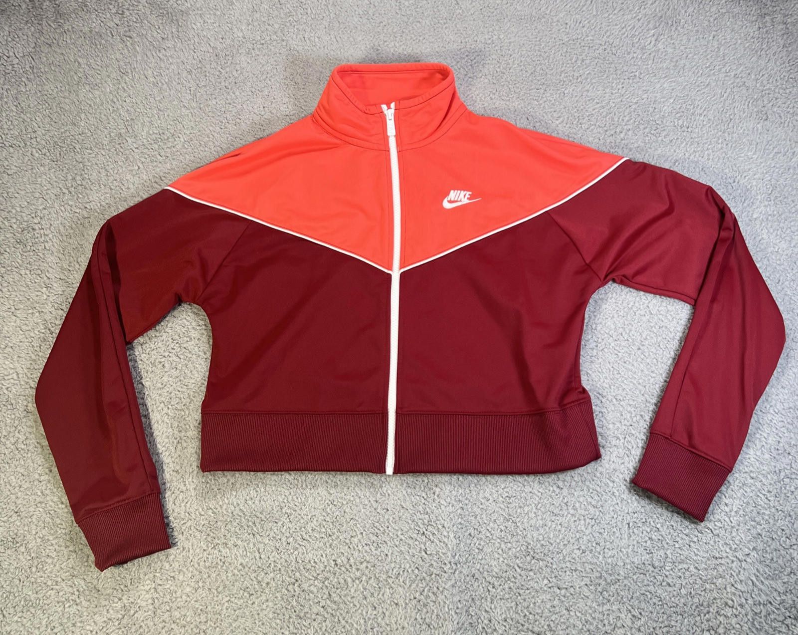 Nike Nike Jacket Womens Medium Heritage Track Crop Full Zip L/S Size M / US 6-8 / IT 42-44 - 1 Thumbnail