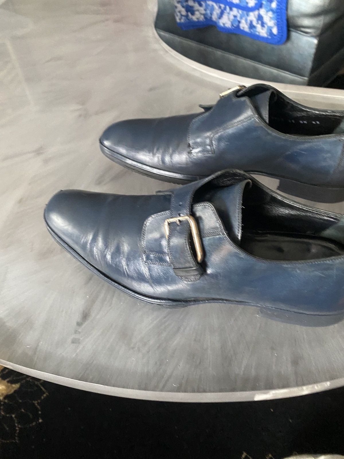 Christian Dior Monsieur Dior Blue shoes with buckle Size US 10.5 / EU 43-44 - 11 Thumbnail