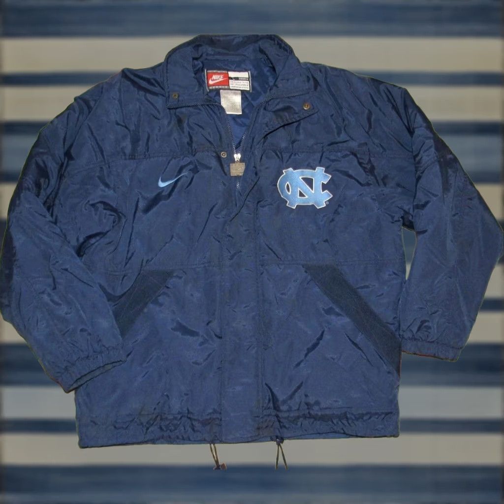 Nike Vtg NIKE UNC Tarheels Heavy Coat Jacket Large Size US L / EU 52-54 / 3 - 1 Thumbnail
