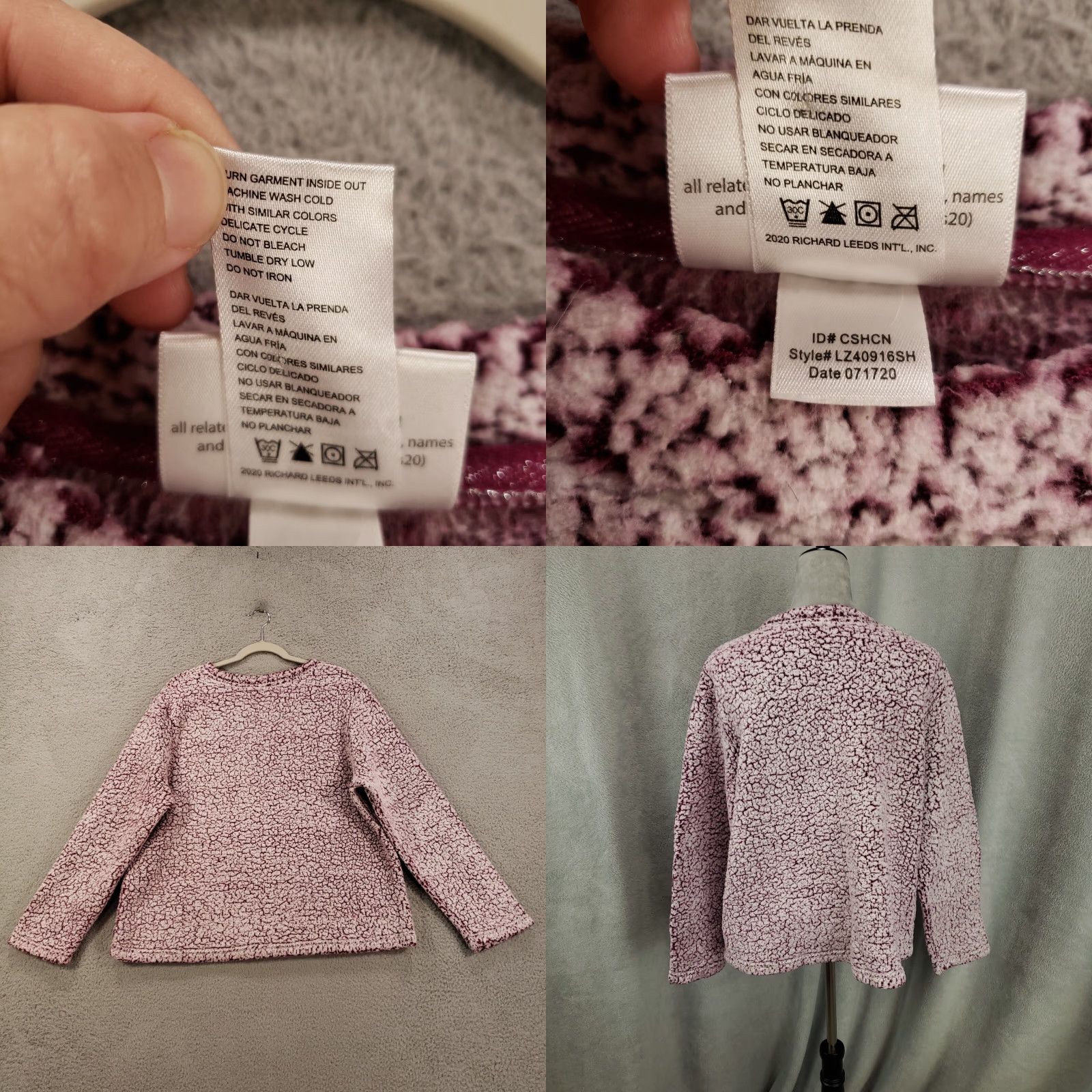 Vintage Wizarding Harry Potter Hogwart Sweater Womens XL Thick Pile Sherpa Sleepwear Size XL / US 12-14 / IT 48-50 - 8 Thumbnail