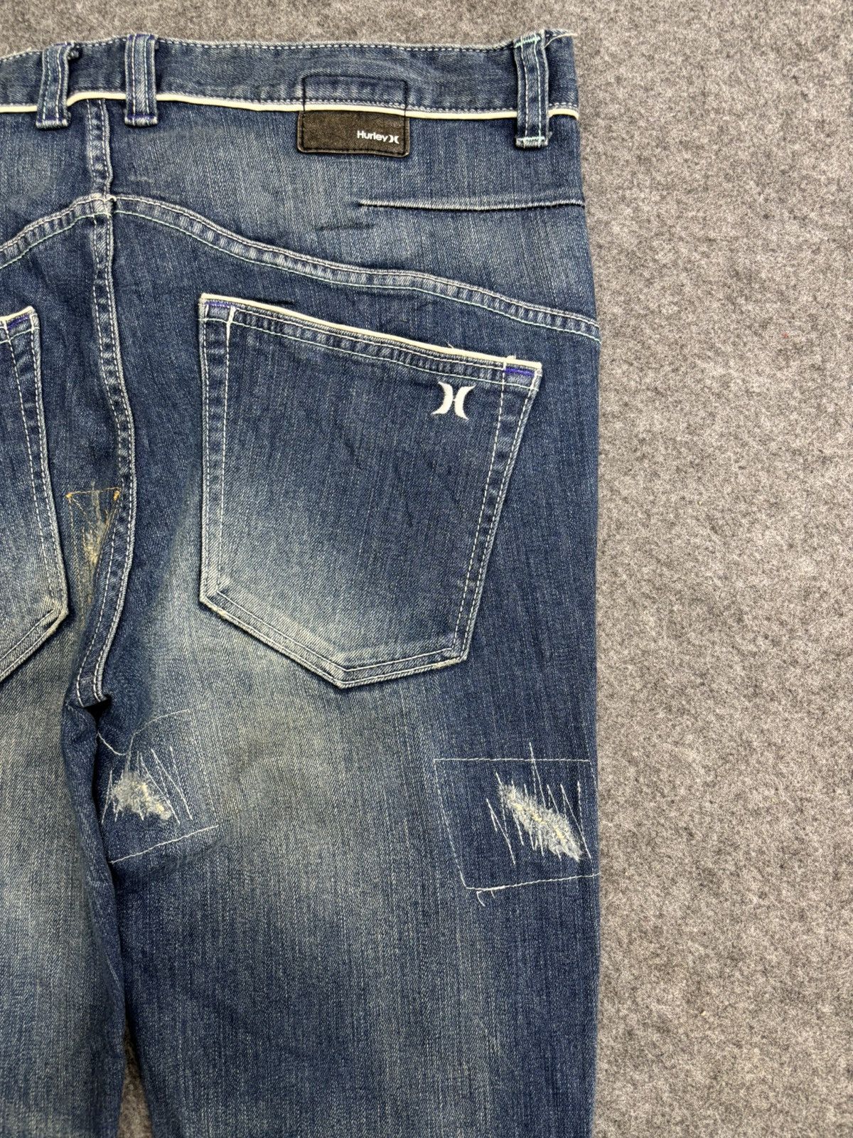 Hurley 💥Punk Style💥Hurley Patchwork Skinny Denim F598 Size US 36 / EU 52 - 12 Thumbnail