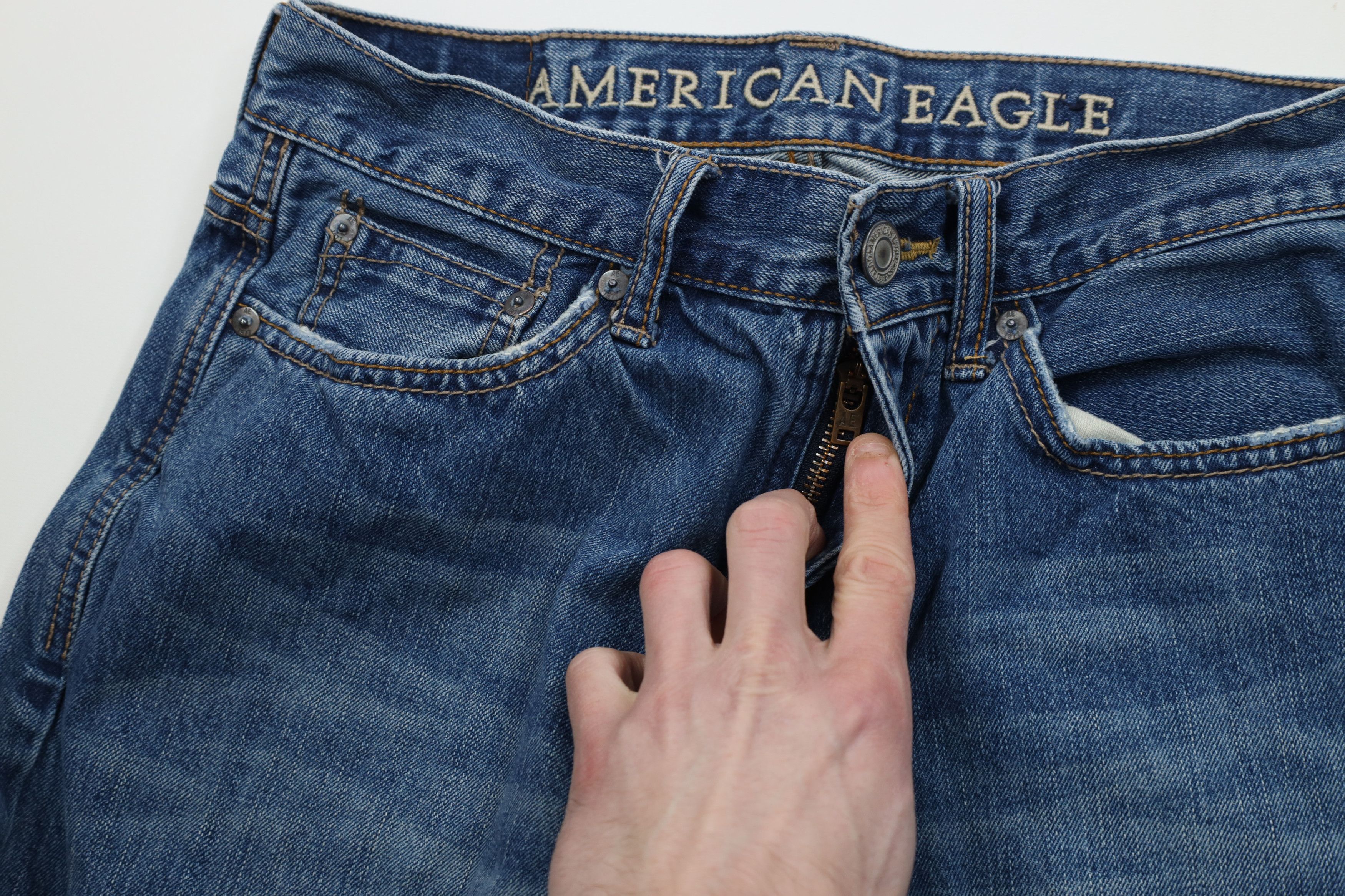 American Eagle Outfitters Vintage Y2K American Eagle Outfitters Wide Leg Bootcut Jeans Size US 29 - 8 Thumbnail
