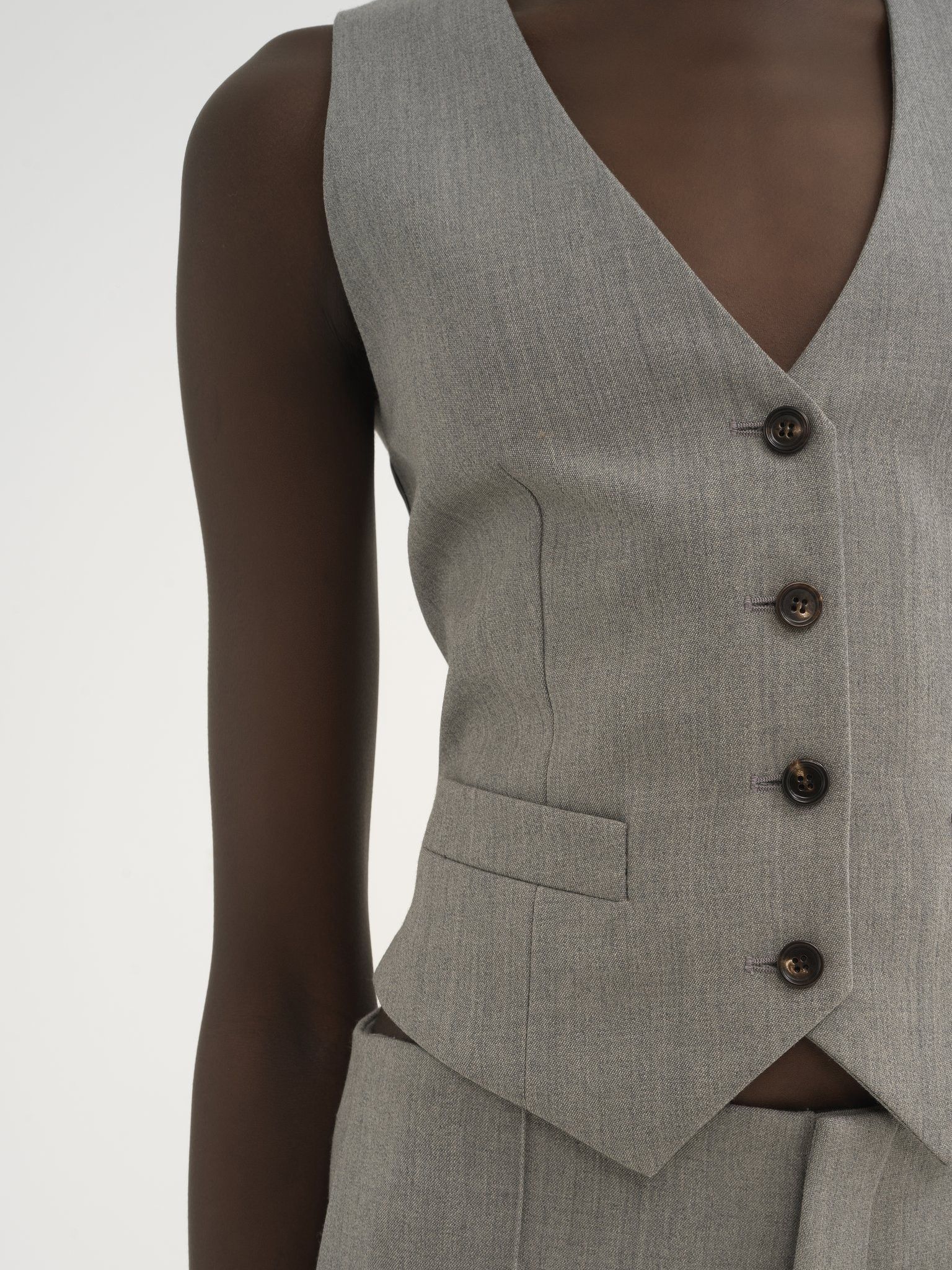 Chloe o1loc1c10226 Swan Gilet in Grey Size S / US 4 / IT 40 - 5 Thumbnail