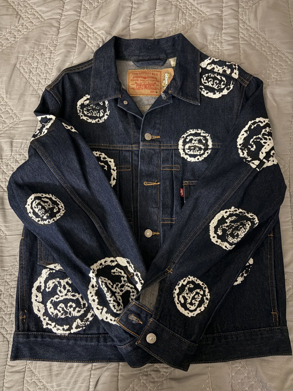 Levi's × Stussy Stussy x Levi's Embossed Denim Jacket | Grailed