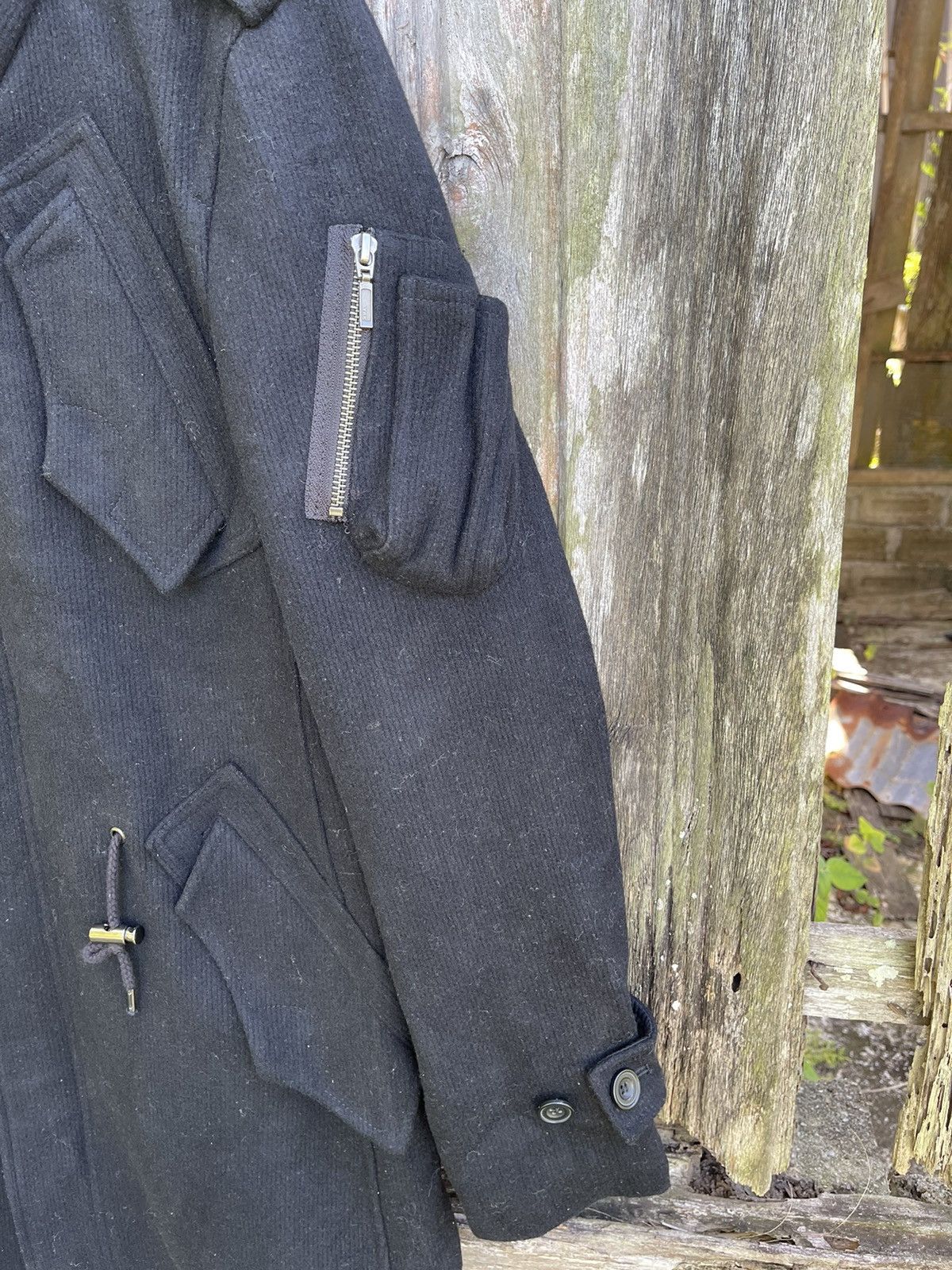 Tornado Mart Tornado Mart Black Military-Inspired Wool Coat Size US S / EU 44-46 / 1 - 11 Thumbnail