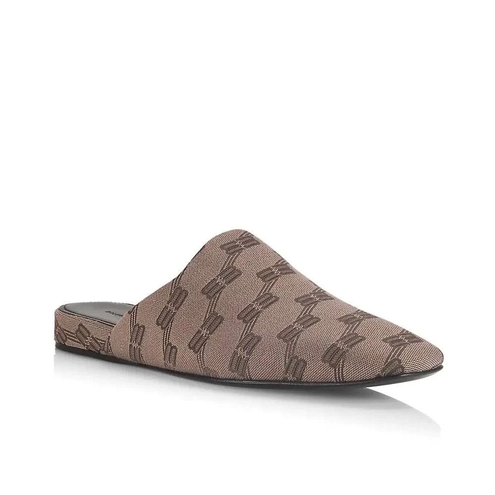 image of Balenciaga O1Mt1Gz0524 Bb Monogram Cosy Mule Shoess In Brown Shoes, Women's