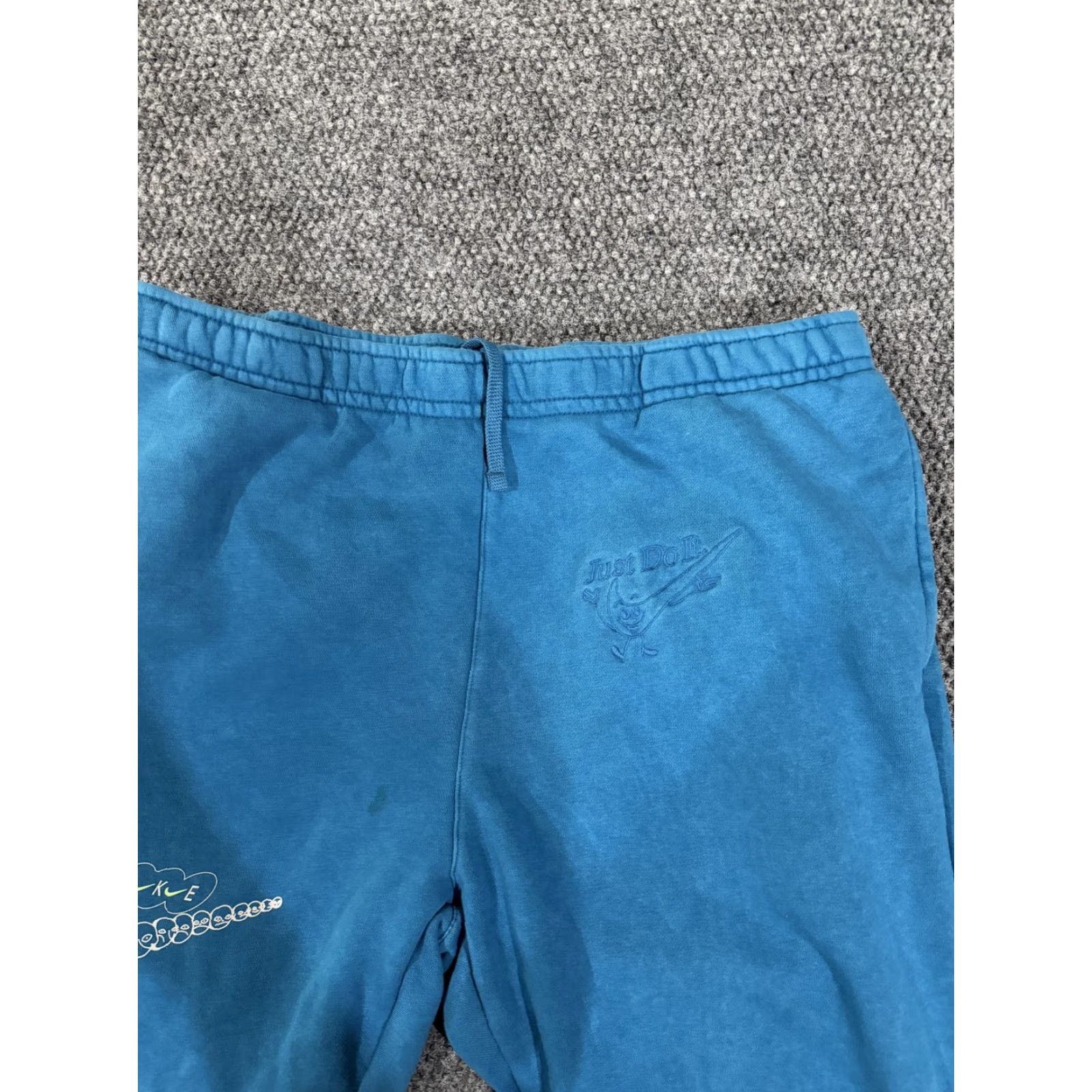 Nike Nike Sweatpants Mens XL Blue Fleece Joggers Just Do It Graphic Athletic Pants Sportswear Size US 36 / EU 52 - 5 Thumbnail