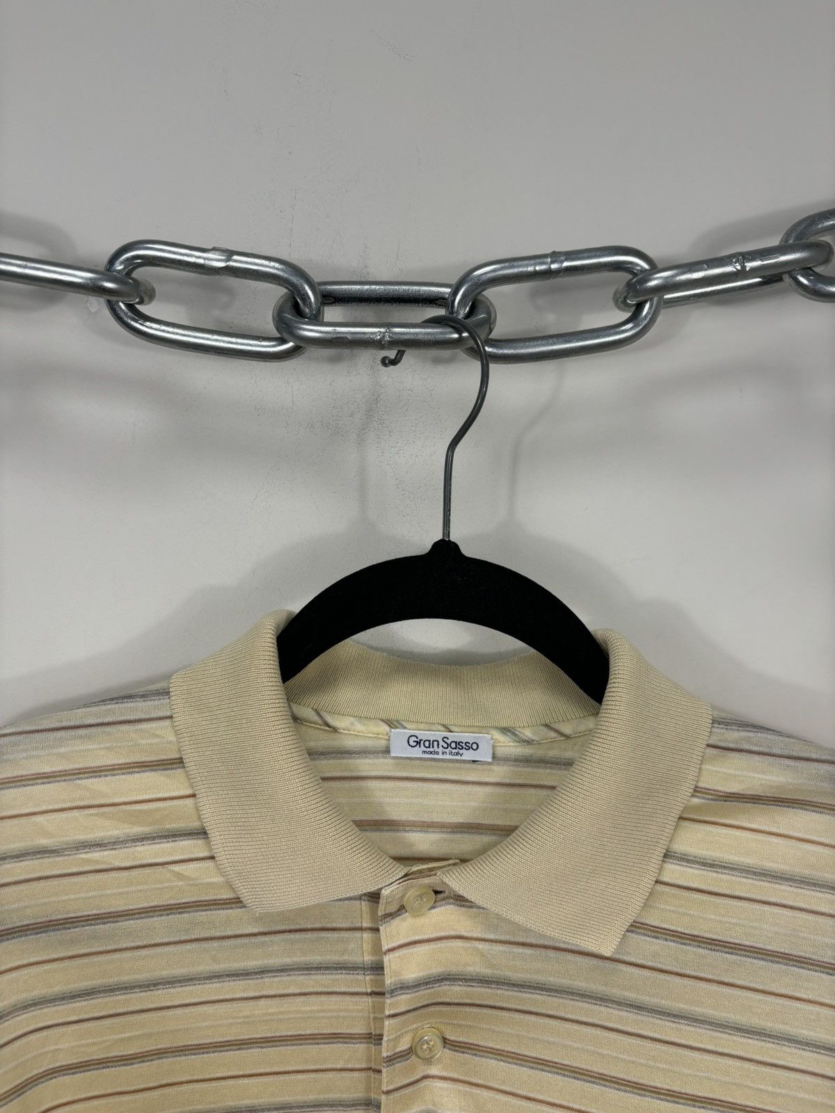 Gran Sasso Gran Sasso Men’s Italian Luxury Classic Striped Polo Shirt Size US L / EU 52-54 / 3 - 6 Thumbnail