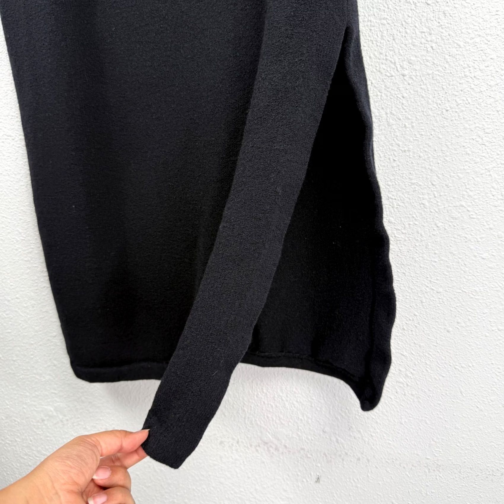 St. John St. John Skirt Maxi Slit Black Wool Knit Long 10 Women Casual 90s City Preppy Size 32" / US 10 / IT 46 - 3 Thumbnail