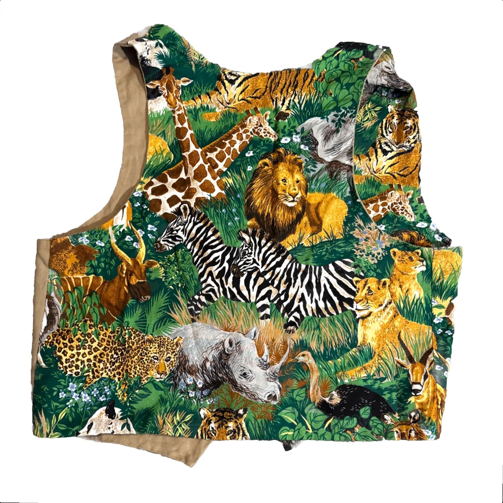 Vintage VINTAGE 1980s African Safari Animals Zoo Nature LL Johnson T-Shirt Men Small Beige Shirt Mens Size US S / EU 44-46 / 1 - 2 Thumbnail