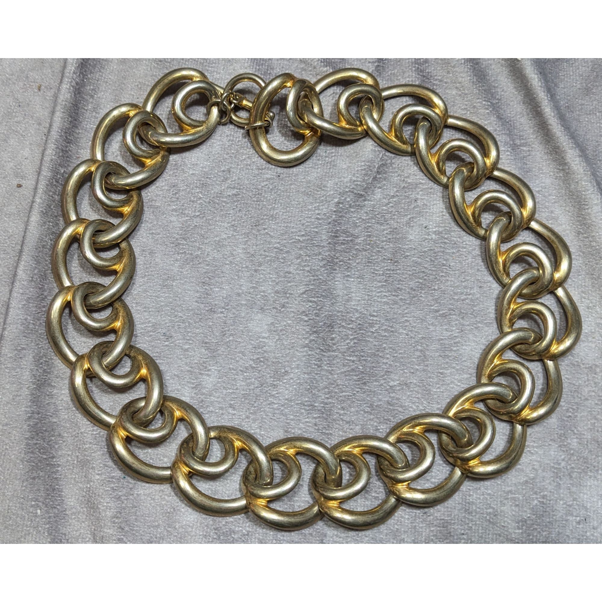 Other Chunky Gold Tone Chain Necklace With Large Interlocking Link Size ONE SIZE - 5 Thumbnail
