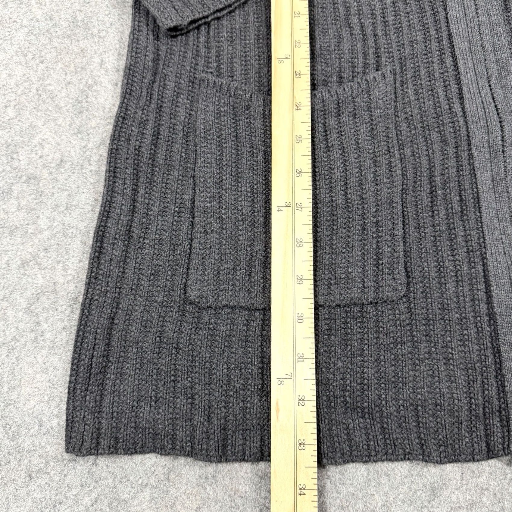 Vintage Studio M Cardigan Sweater Women's Size Small Gray Full-Zip Long Sleeve Stretch Open Zipper 80s 90s Retro Bohemian City Classic Workwear Women Size S / US 4 / IT 40 - 7 Thumbnail