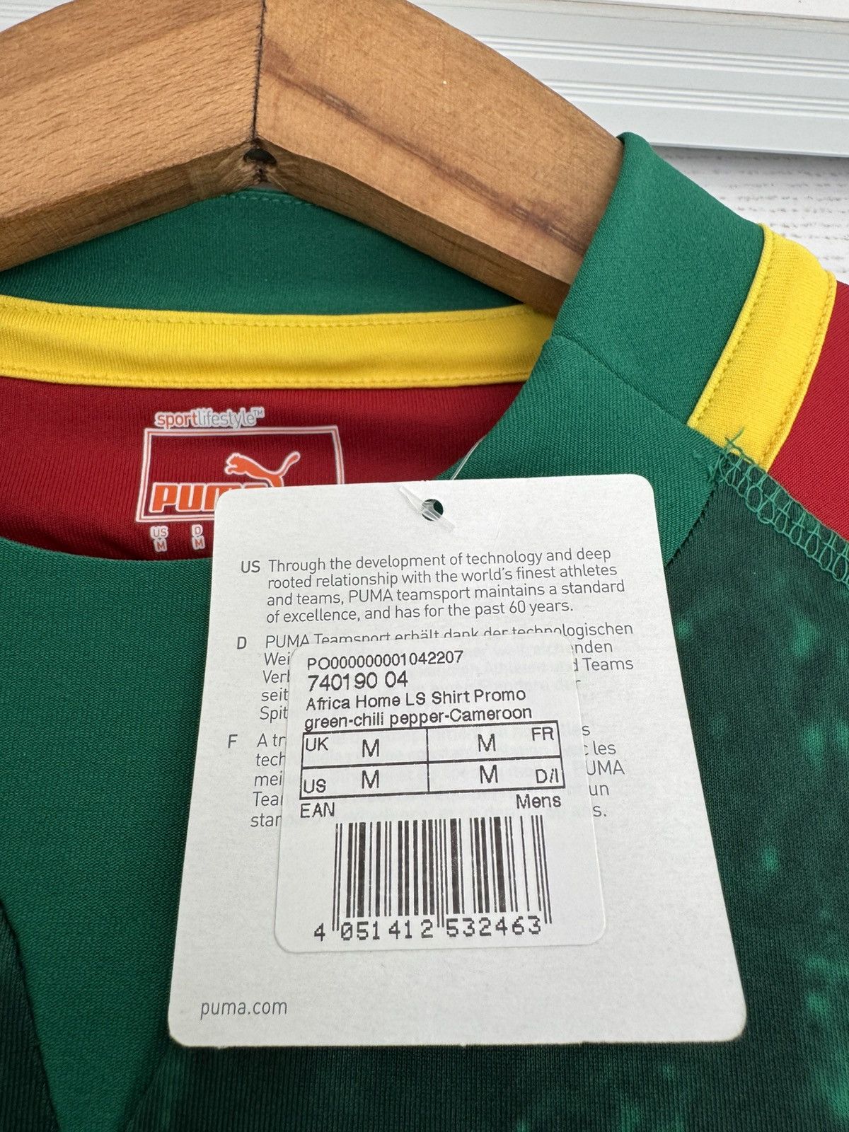 Puma Cameroon 2012-2013 Home Soccer Player Issue Jersey Kit Shirt Size US M / EU 48-50 / 2 - 8 Thumbnail