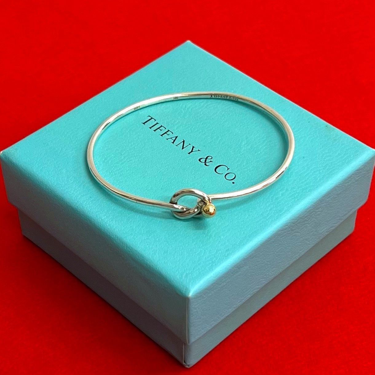 Tiffany & Co. Tiffany & Co. Tiffany Hook & Eye Love Knot Silver925 Au750 Bracelet Precious Metal Bangle DUTY FREE for USA Size ONE SIZE - 1 Thumbnail